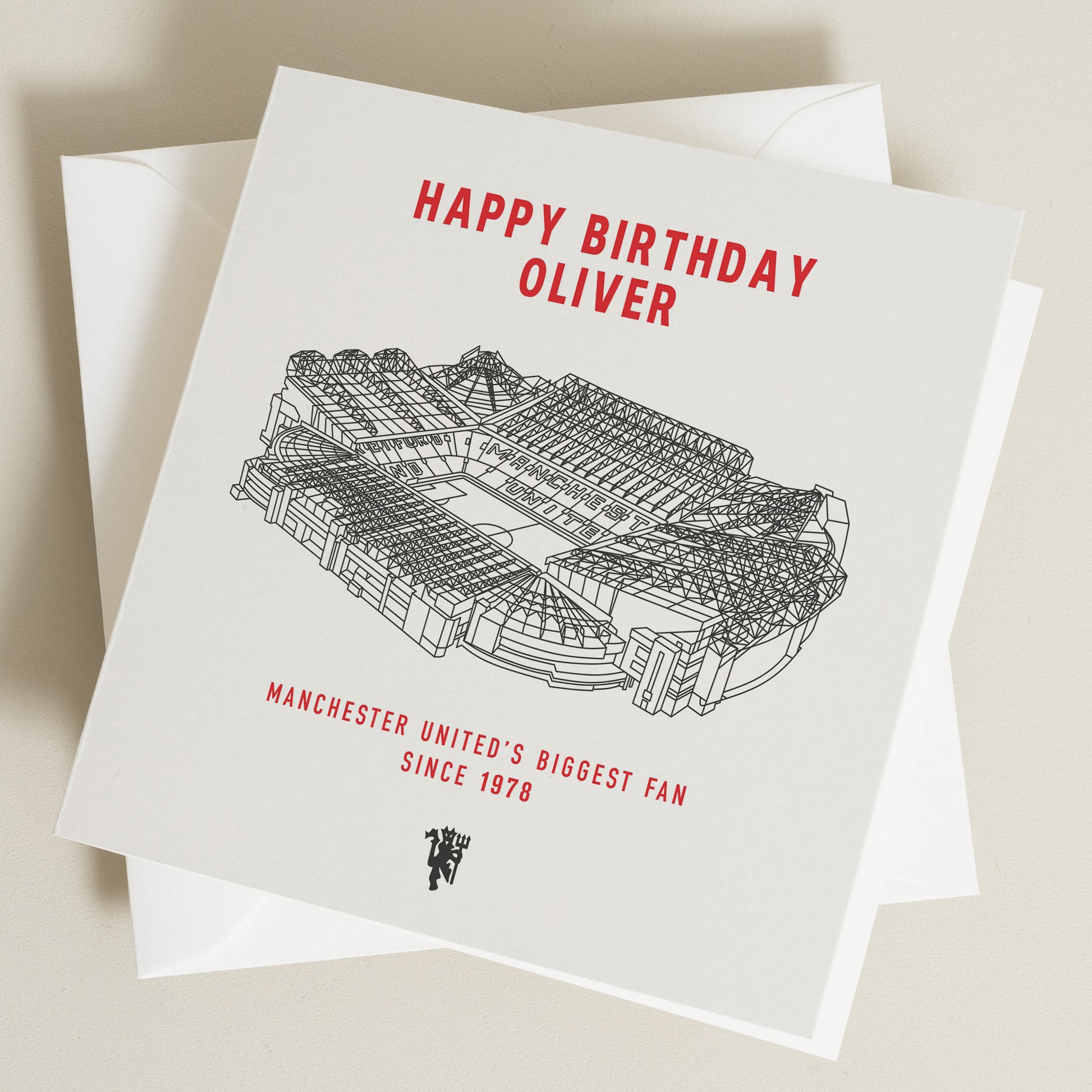 Happy Birthday Card For Son, Dad Birthday Card, Personalised Football Birthday Card, Manchester United FC Birthday Card BC1283