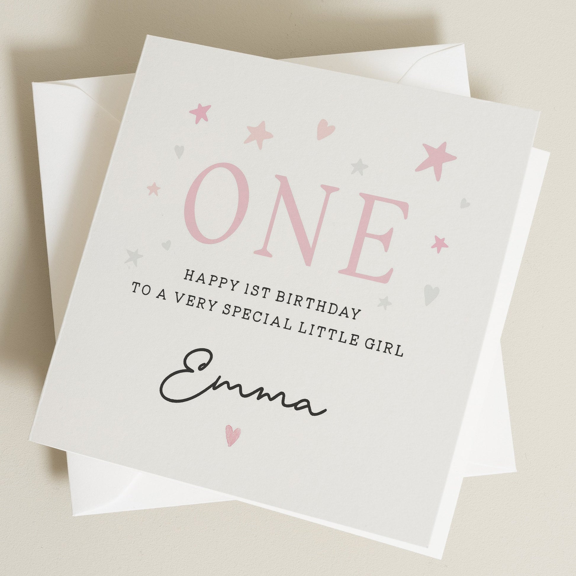 Personalised 1st Birthday Card For Daughter, Niece First Birthday Card, 1st Birthday Card For Granddaughter, Special Girl Birthday Gift