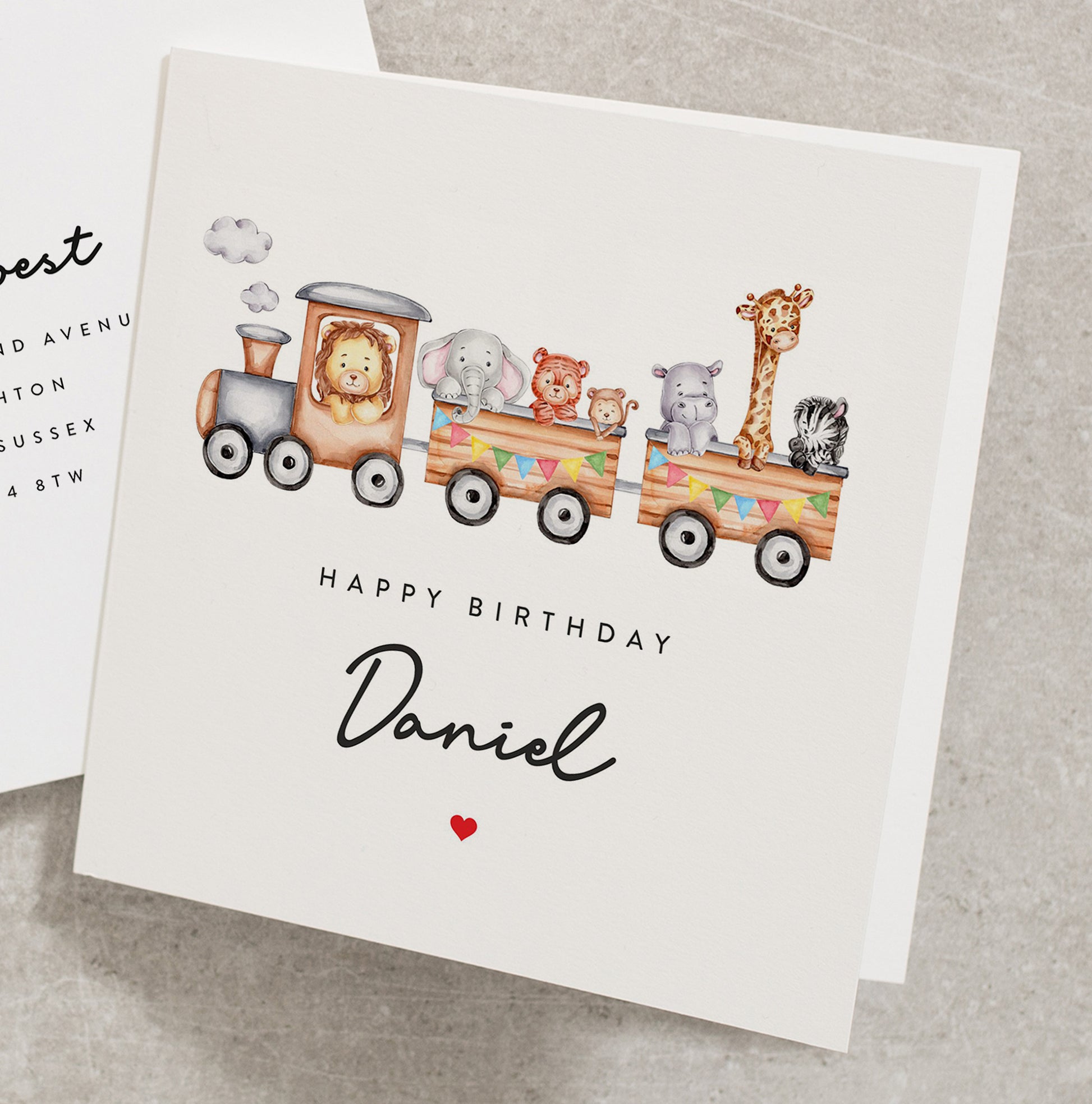 Cute Personalised Birthday Card, Personalised 1st, 2nd, 3rd, 4th, 5th Card, Happy Birthday Card, Cute Birthday Card, Train Card BC1155