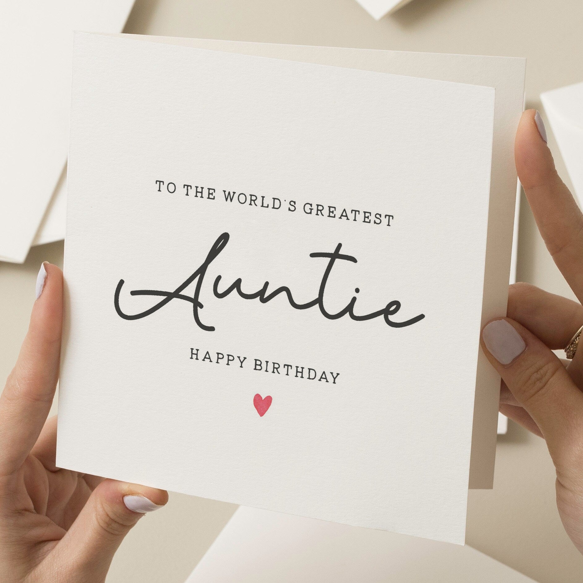 Special Birthday Card For Auntie, World&#39;s Greatest Aunty Birthday Card, Birthday Gift To Auntie, Aunt Birthday Gift, For The Best Auntie