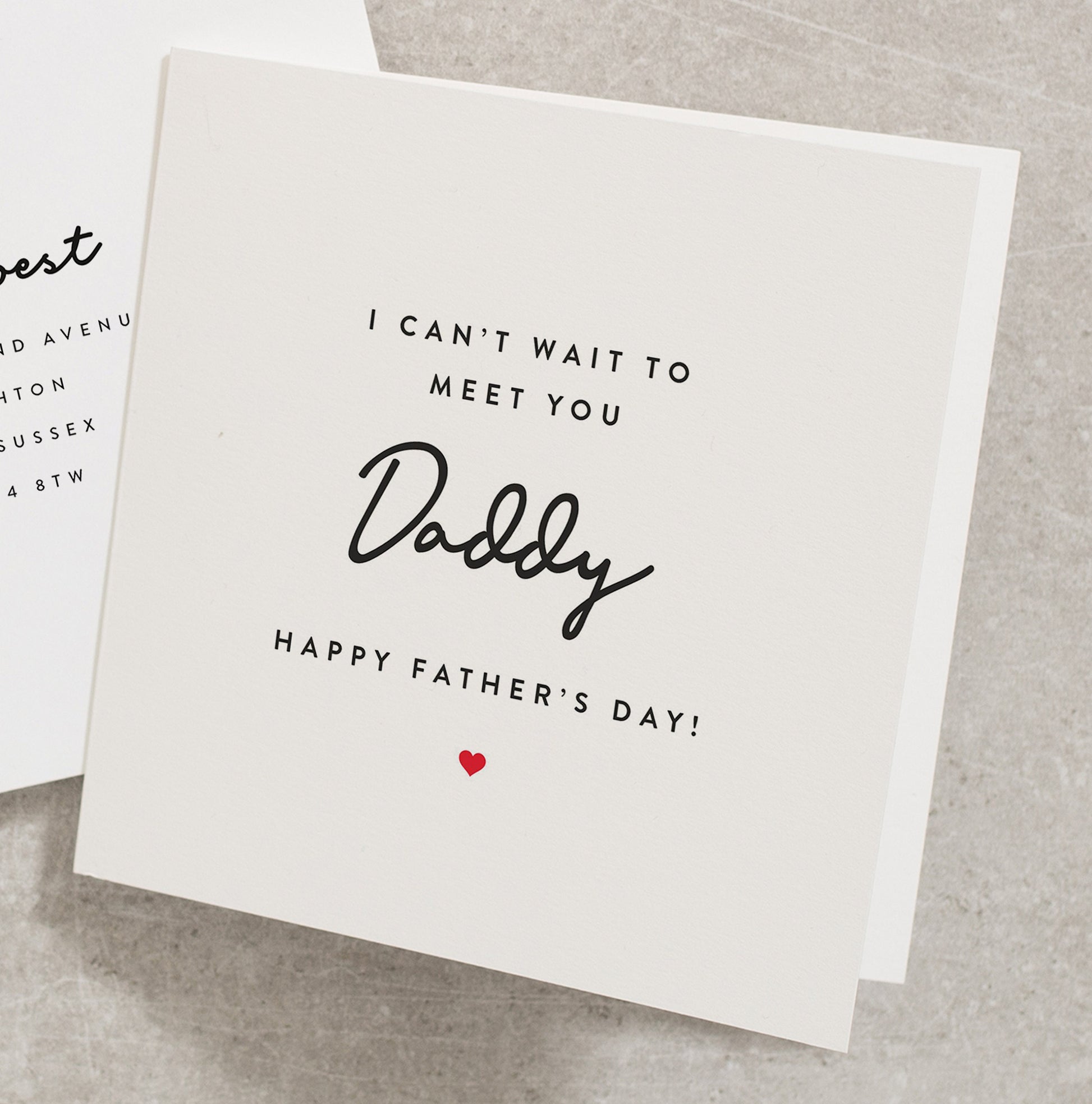 Daddy To Be Father&#39;s Day Card, To My Daddy To Be Card, Father&#39;s Day Card From Bump, Personalised Daddy To Be Card FD184