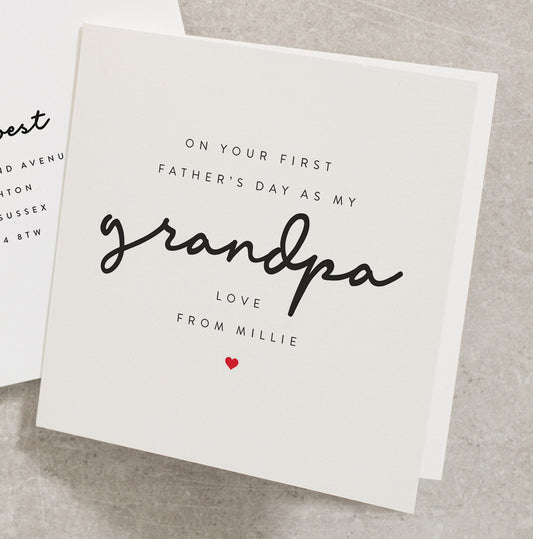 First Fathers Day As My Grandpa Card, 1st Fathers Day Card, Grandad Fathers Day Card, Baby First Fathers Day Card As Grandpa, Pops FD022