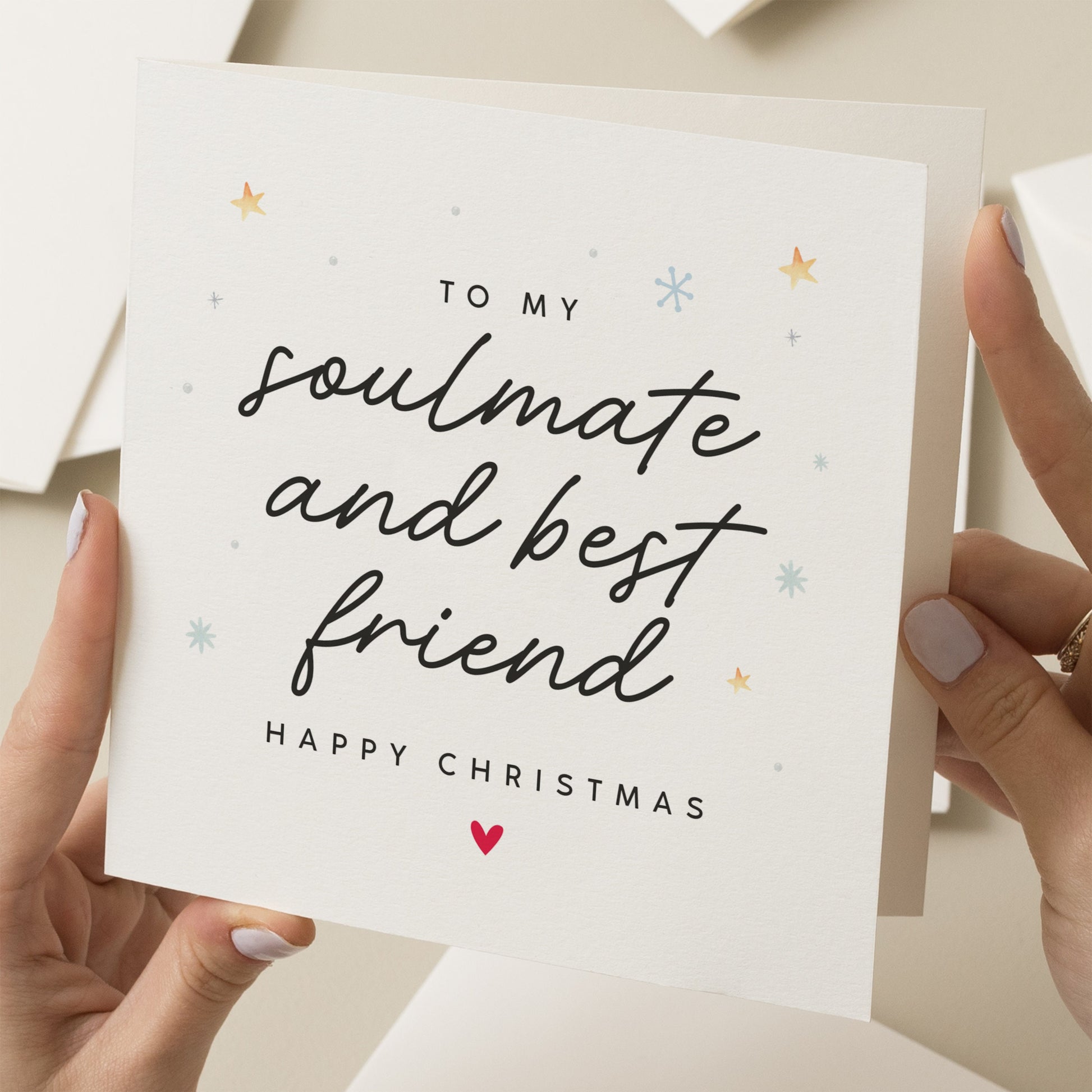 Happy Christmas Card For Partner, Christmas Card For My Soulmate And Best Friend, Cute Husband Christmas Card, Christmas Card Wife, Xmas