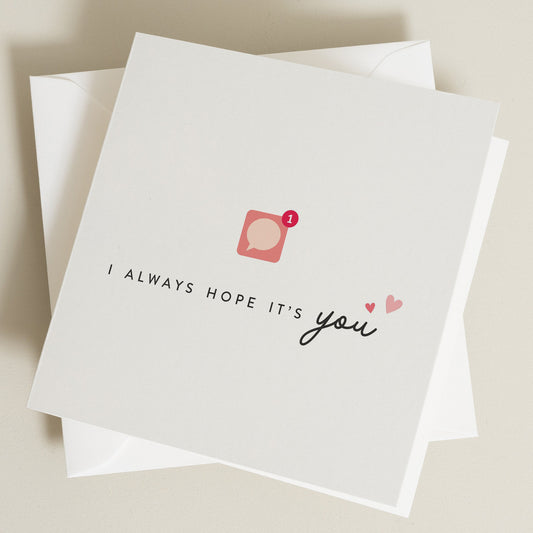 WhatsApp Valentines Day Card, Funny Valentine&#39;s Card For Girlfriend Boyfriend Wife Husband, Love You Card, App Message Notification Card