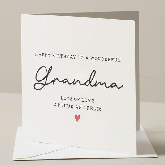 Card For Grandma, Personalised Grandma Birthday Card, To Her, Birthday Gift For Nan, To A Great Nan Birthday Card, Grandma, Nanny, Nanna