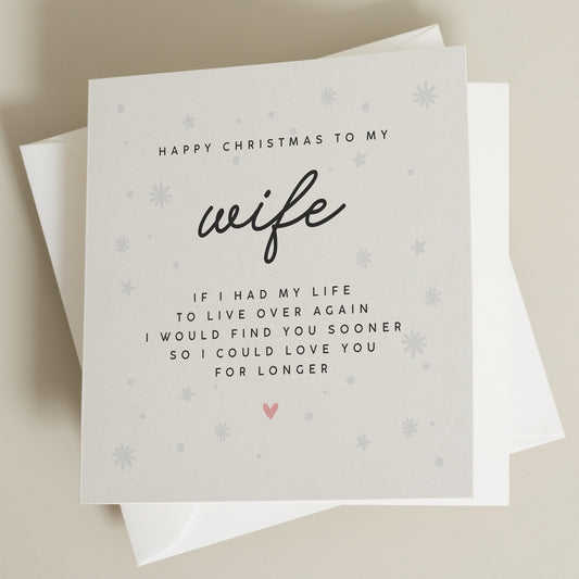 Wife Christmas Card, Christmas Card For Wife, Simple Christmas Card Wife, Wife Xmas Card, Card For Woman, Wife Gift Christmas