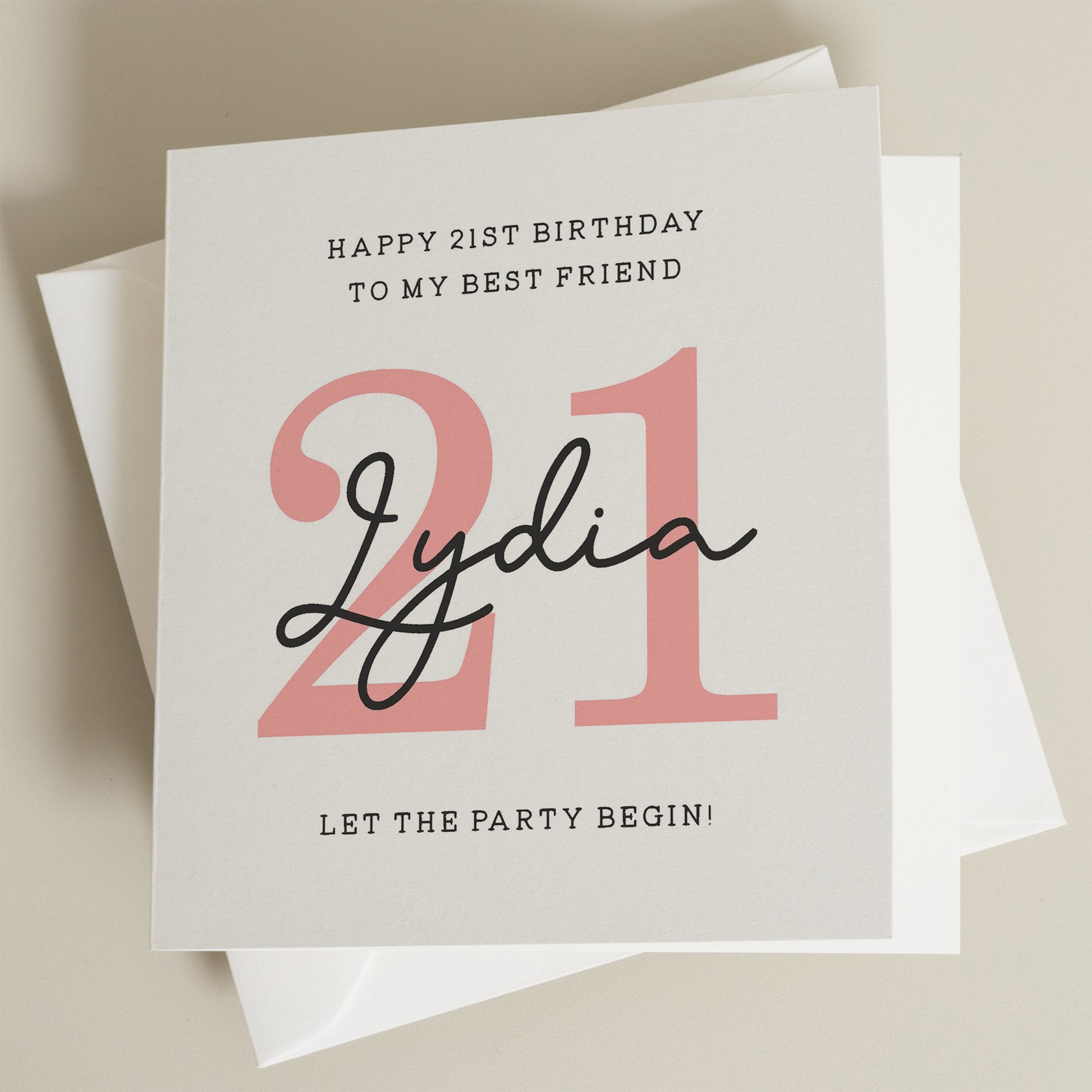 21st Birthday Card For Bestie, Best Friend Birthday Card, Twenty First Birthday Card, Birthday Gift For Her, Bestie Birthday, 21st Gift