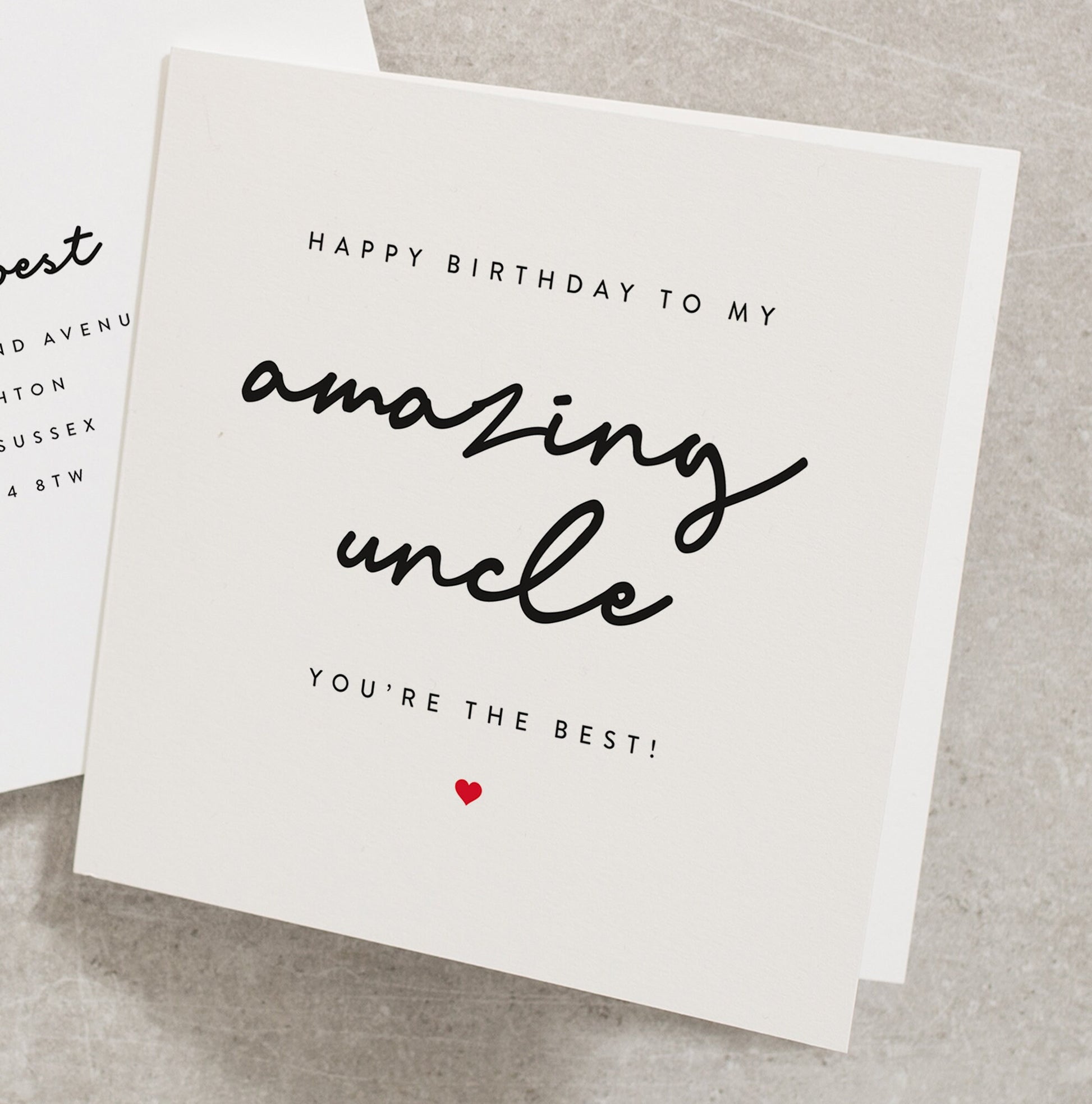 Uncle Birthday Card, Happy Birthday To My Amazing Uncle, Birthday Card For Uncle, Family Birthday Cards, Relative Card BC297