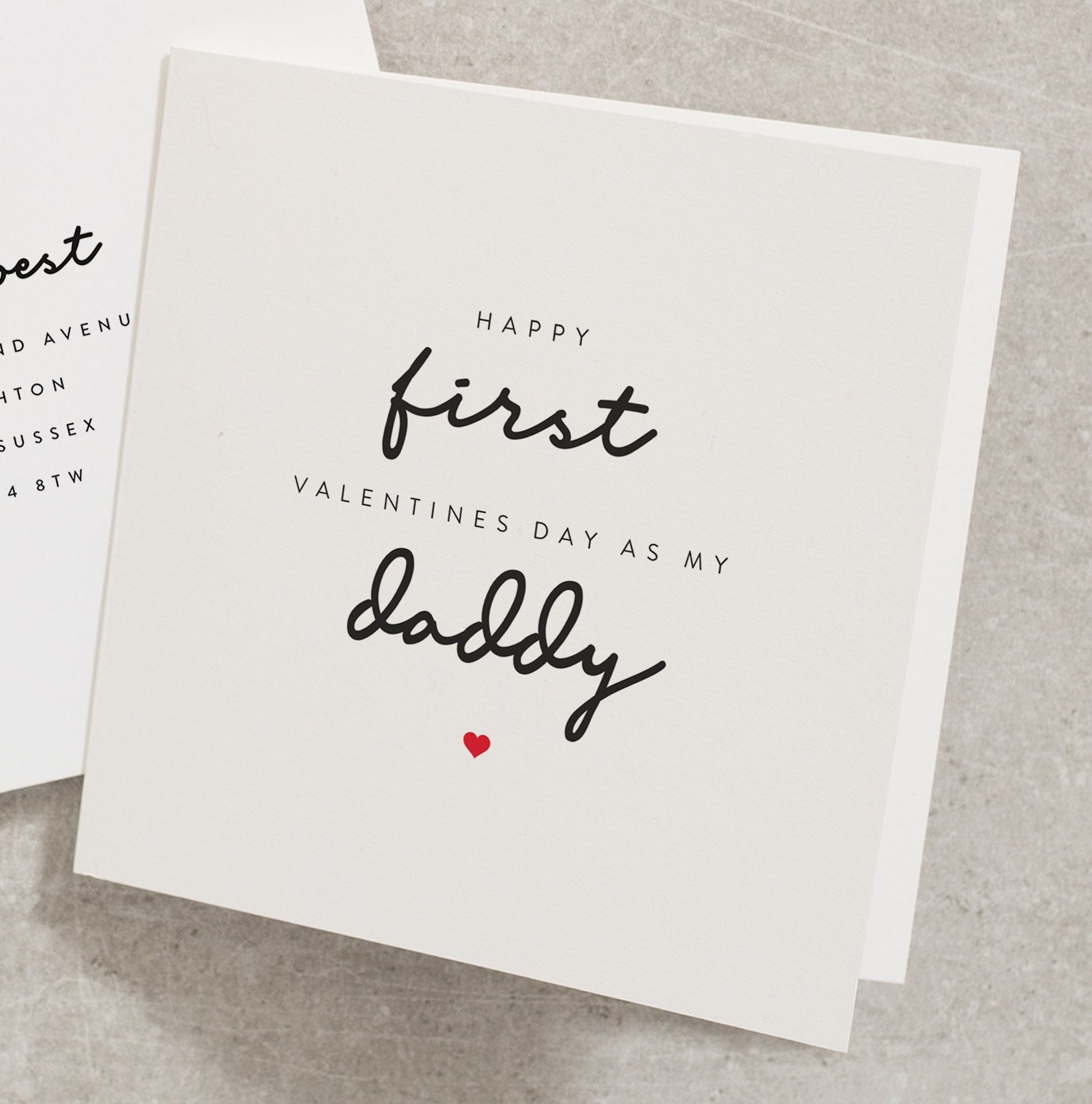 First Valentines As My Daddy, Valentine Card For Daddy, Baby First Valentines Day Card To Daddy, Newborn To Daddy VC080