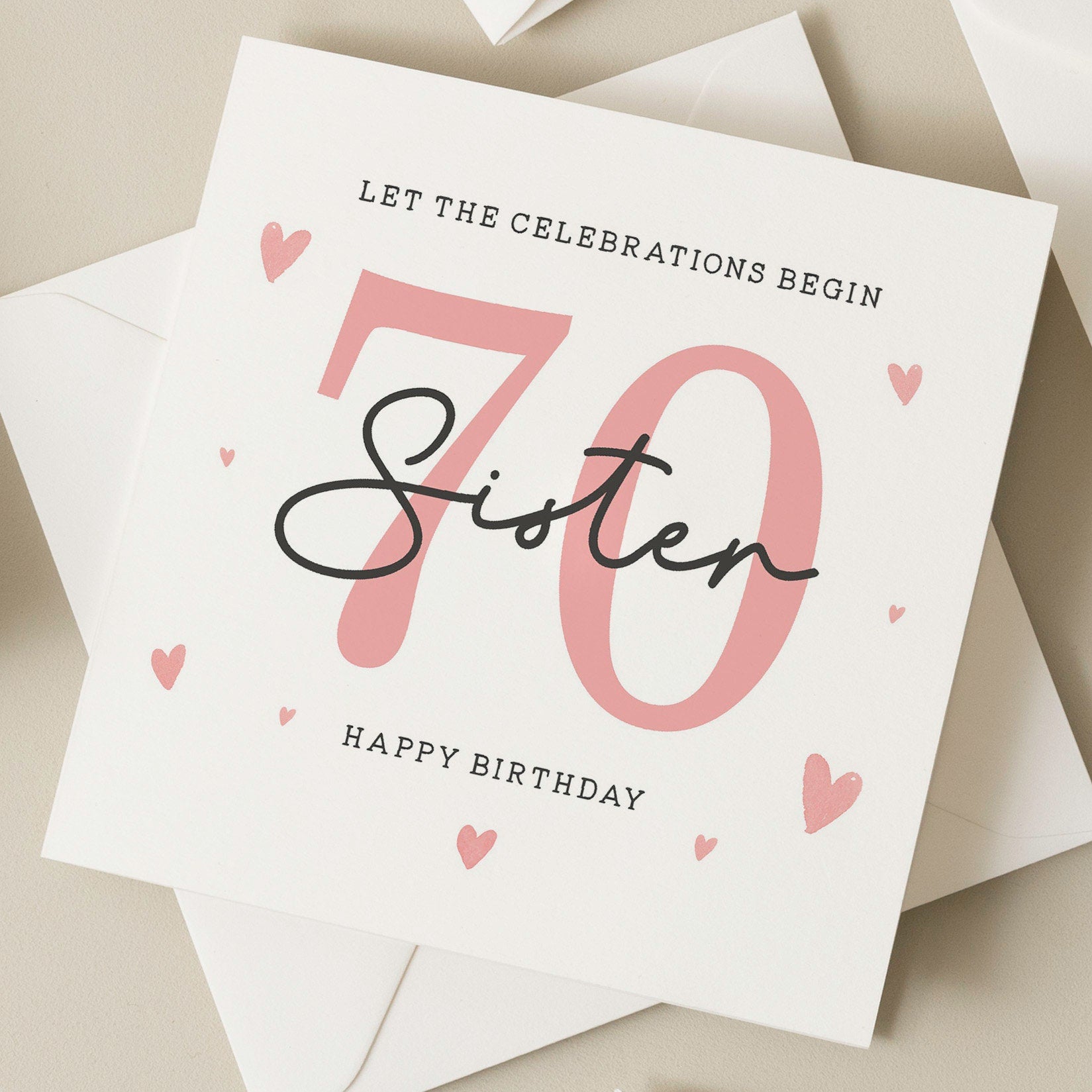 70th Birthday Sister Card, Birthday Card For Sister, 70th Birthday Gift For Sister, Seventieth Card For Sister, Sister Birthday Gift