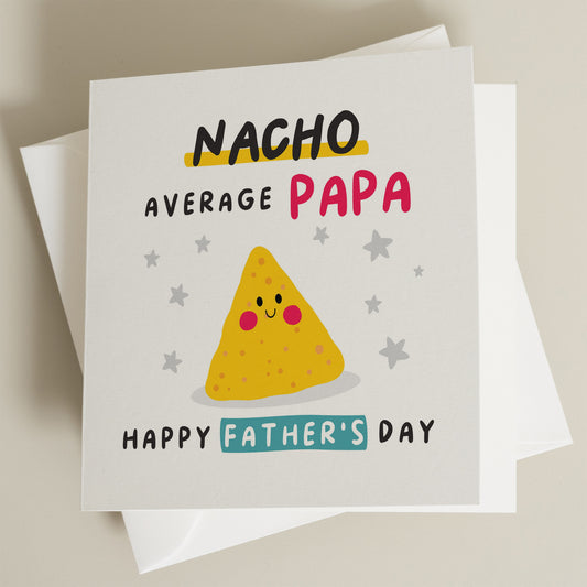 Funny Grandad Gift, Pun Fathers Day Card, Happy Fathers Day Grandad, Nacho Average Grandad, Funny Gift For Him, Cute Fathers Day Card