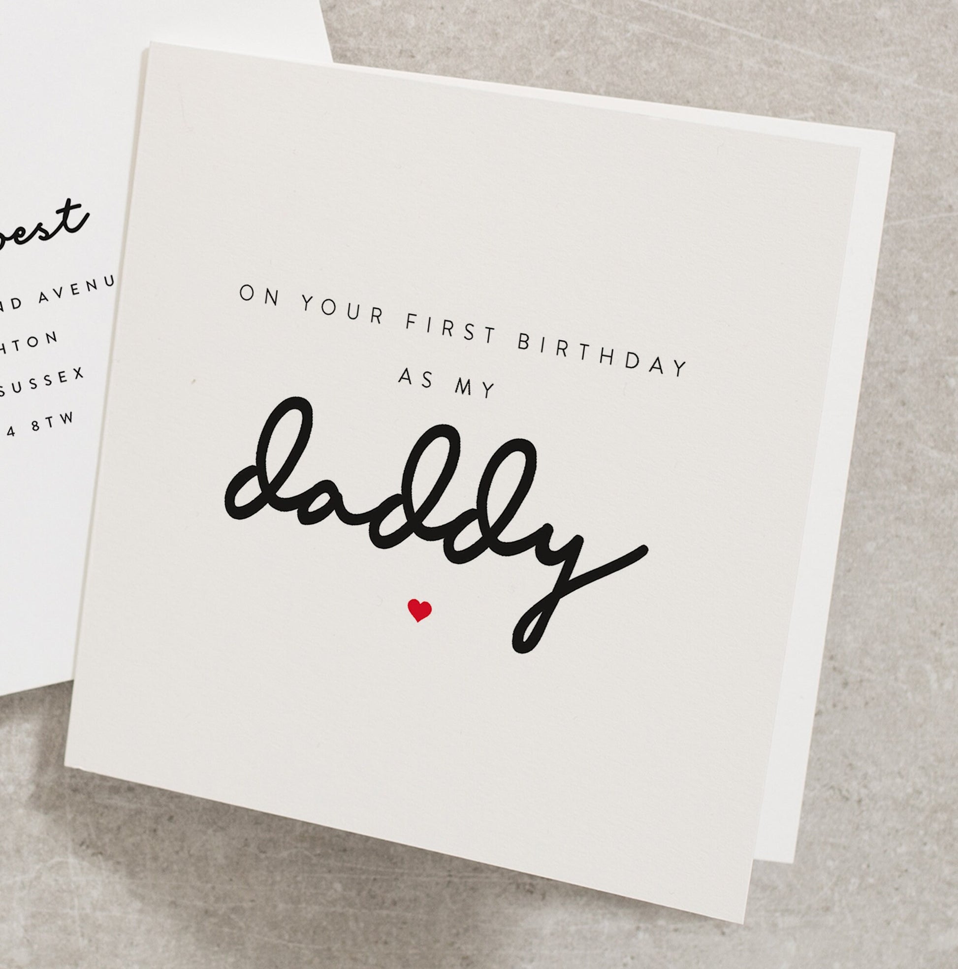 First Birthday As Daddy Card, Daddy First Birthday Card, Birthday Card From Baby, Dad Card BC075