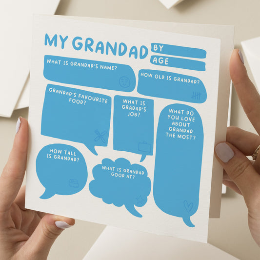 Grandad Birthday Card, Happy Birthday Card, Grandad Birthday Gift, Birthday Card For Grandad, Fill In Blanks, Funny Birthday Cards