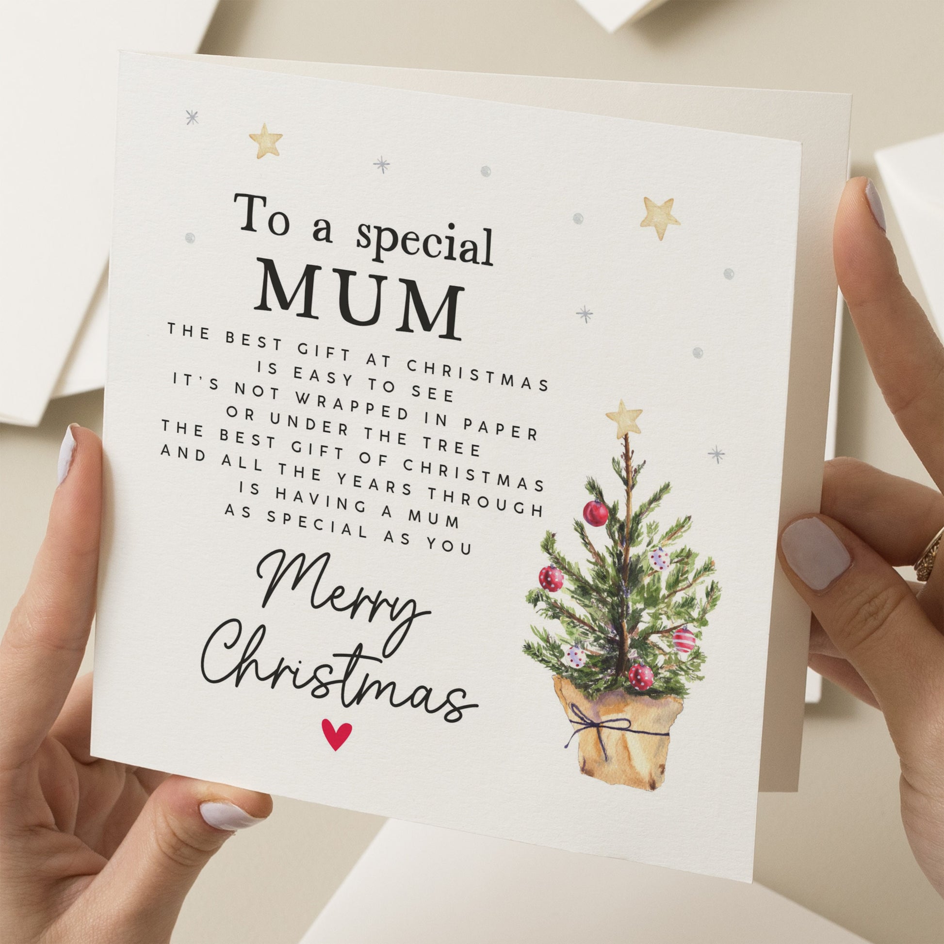 Christmas Card For Mum, To My Mummy Christmas Card, Mum Christmas Gift, Xmas Card For Mum, Mum Xmas Gift, Simple Mum Christmas Card, Mummy