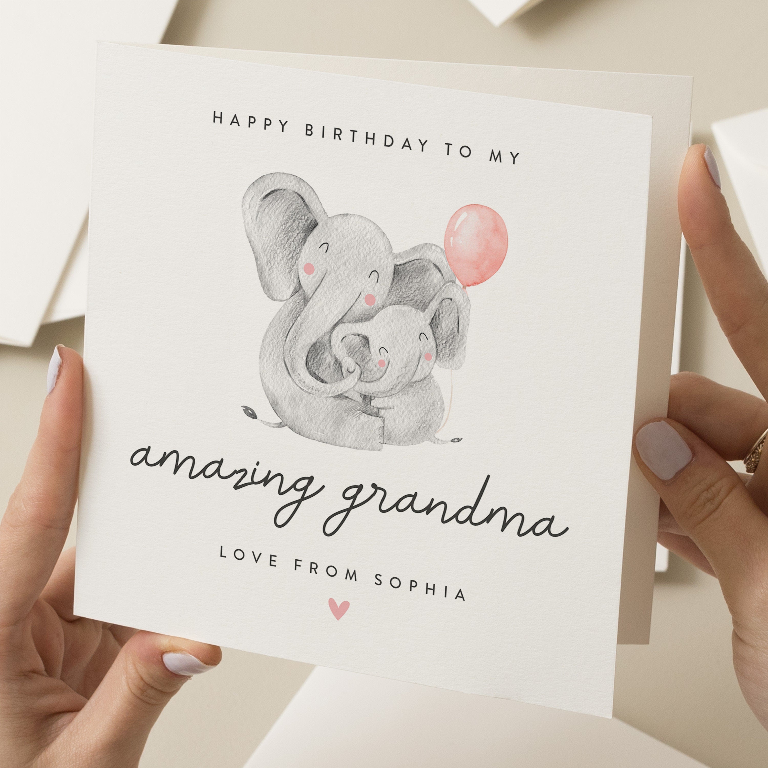 Geburtstagskarte Für Nanny – 17,8x12,7 Cm, Mit Blumen & Kuchen-Design, Von Piccadilly Greetings