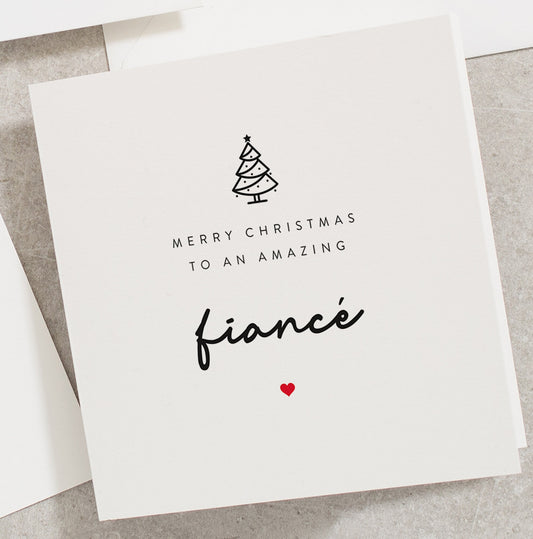 Fiancé Christmas Card, Merry Christmas To An Amazing Fiancé, Christmas Card For Her Or Him CC028