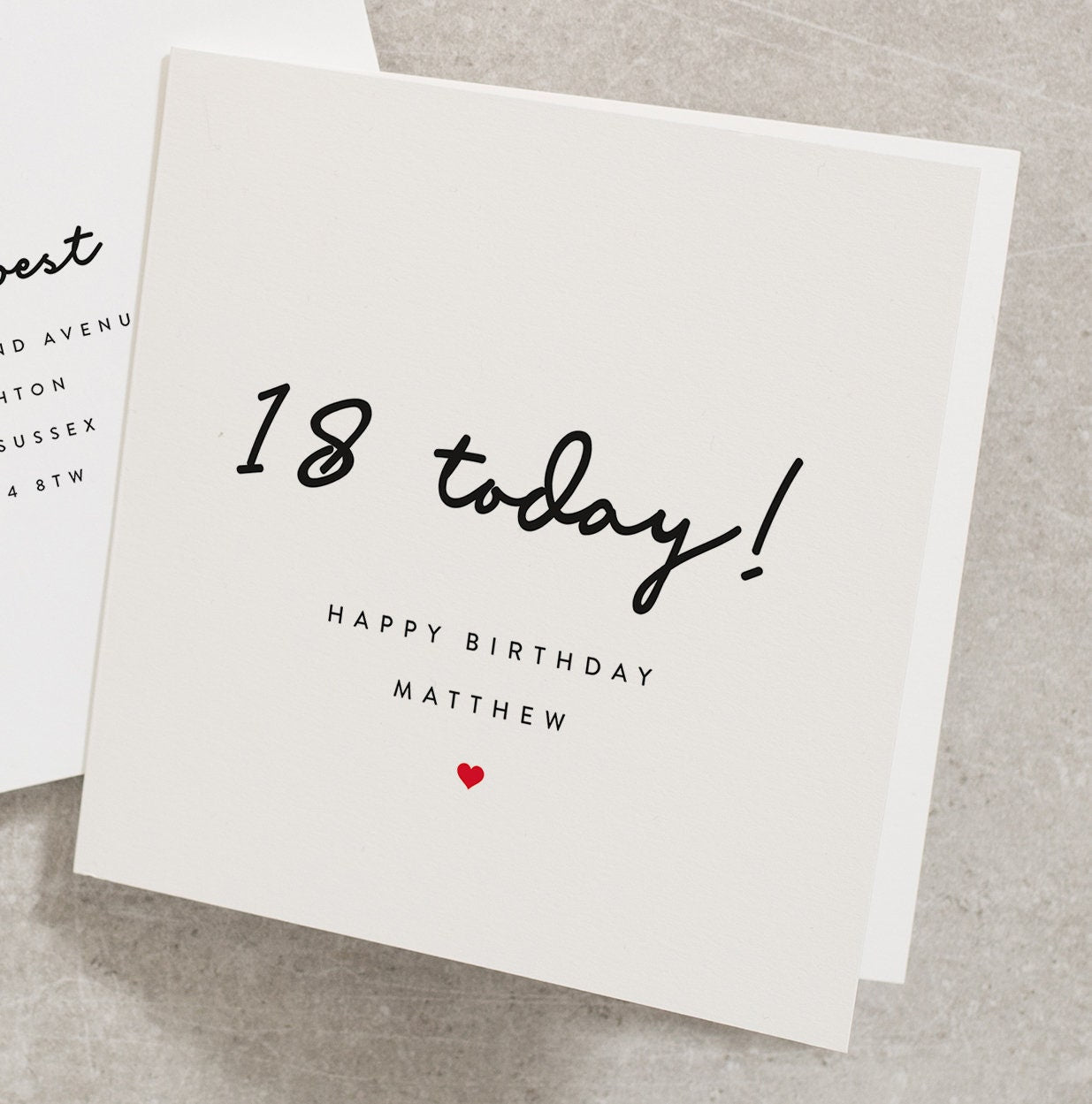 18 Today Happy Birthday, Birthday Card 18th, Milestone Birthday Card, For Him, For Her, Daughter, Son BC423