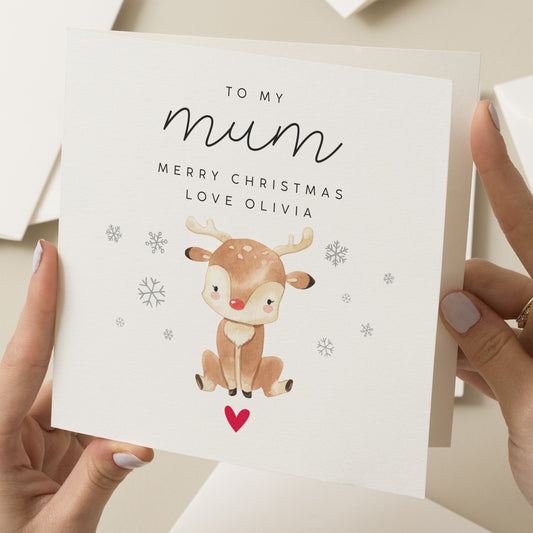 Christmas Card For Mum, Mum Christmas Card, Mum Christmas Gift, Xmas Card For Mum, Mum Xmas Gift, Simple Mum Christmas Card, Mummy, Mother