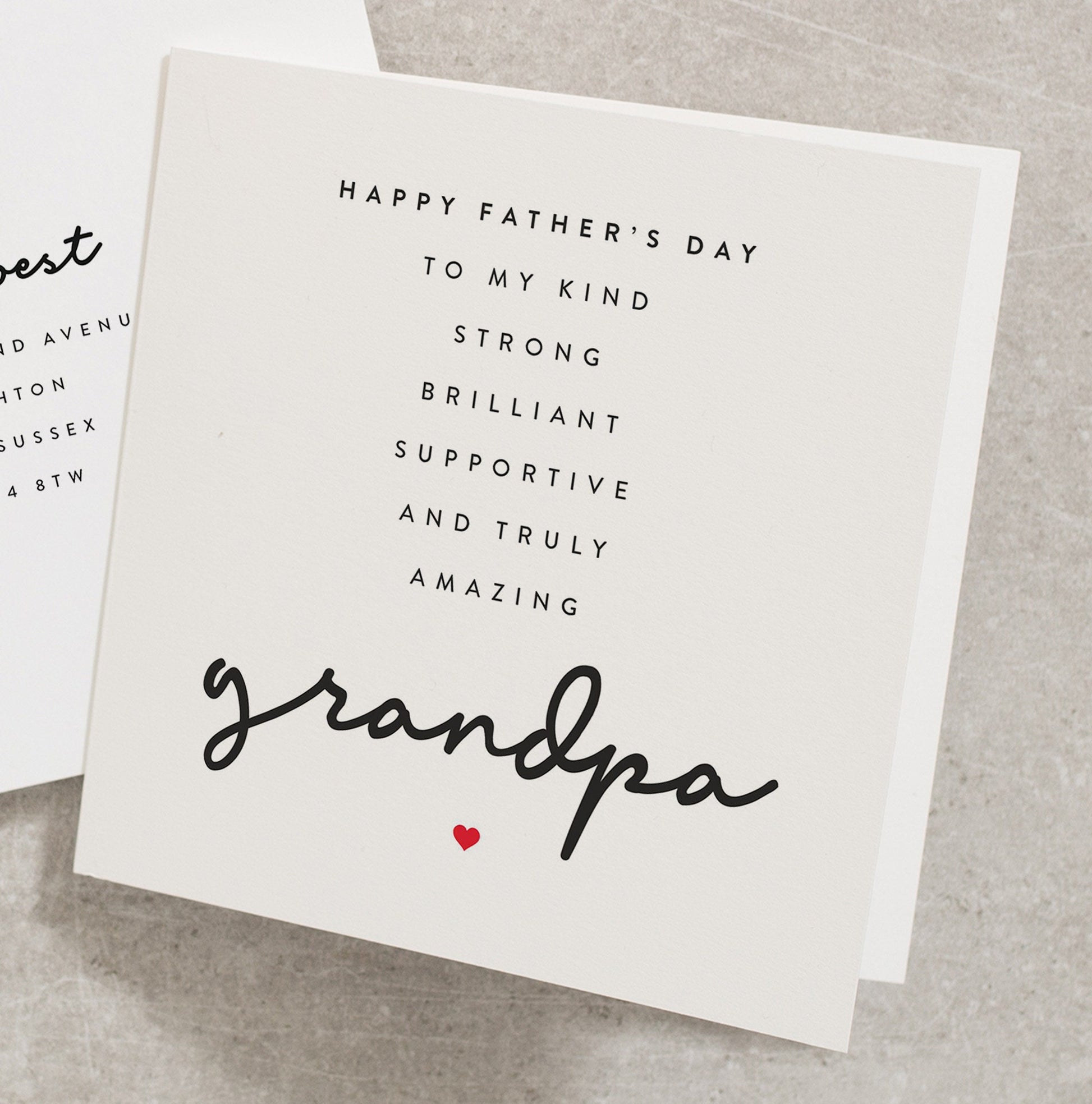 Fathers Day Card For Grandpa, Special Grandad Card, Supportive Grandpa Card, Amazing Granddad, Fathers Day Card From Grandaughter FD097