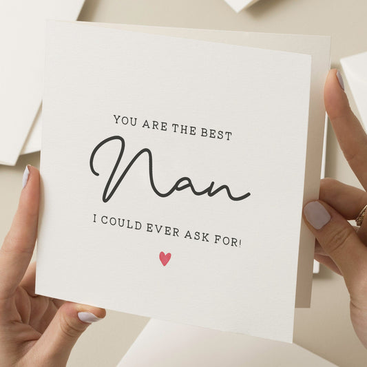 Birthday Gift For Nan, Nan Birthday Card, Best Nan Card, The Best Grandma Birthday Card, Birthday Card For Nan, Cute Birthday Card To Nan