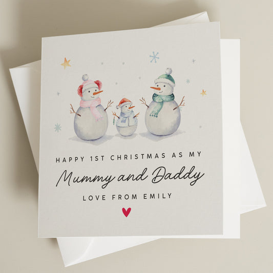 First Christmas As Mummy And Daddy, Happy Christmas To My Mummy And Daddy, From Baby, New Parents Christmas Card, New Mum Xmas Card, Gift