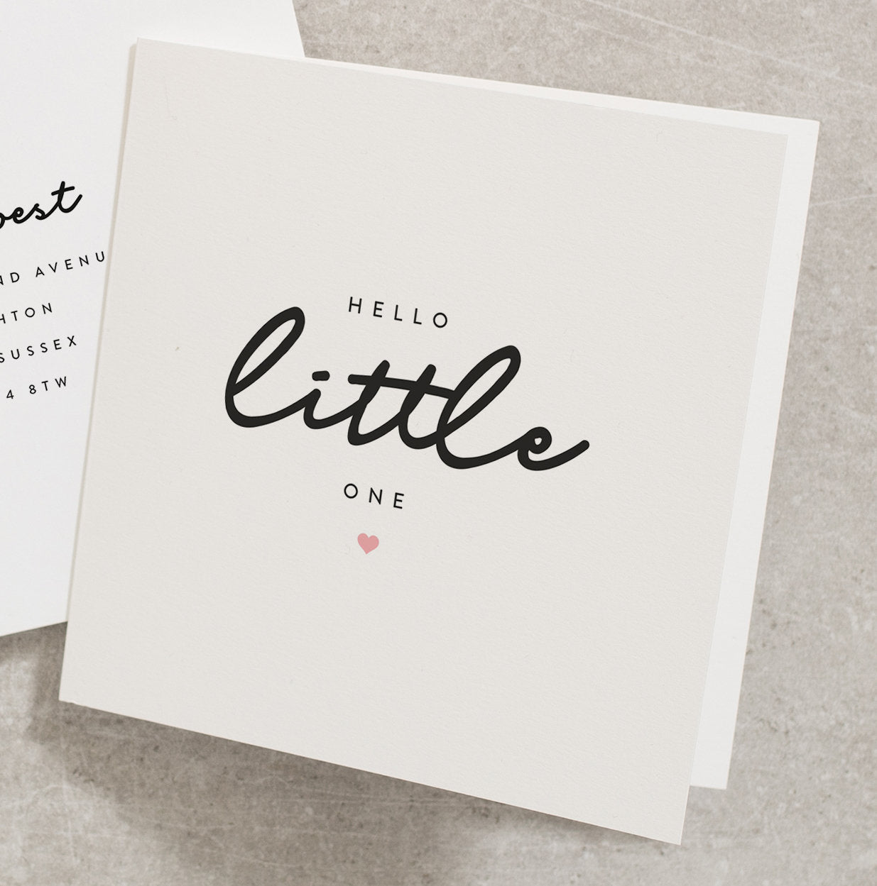 Simple New Baby Card, Hello Little One Baby Card, New Baby Boy Card, Baby Girl Card, Cute New Born Card, Birth of New Baby Card NB008