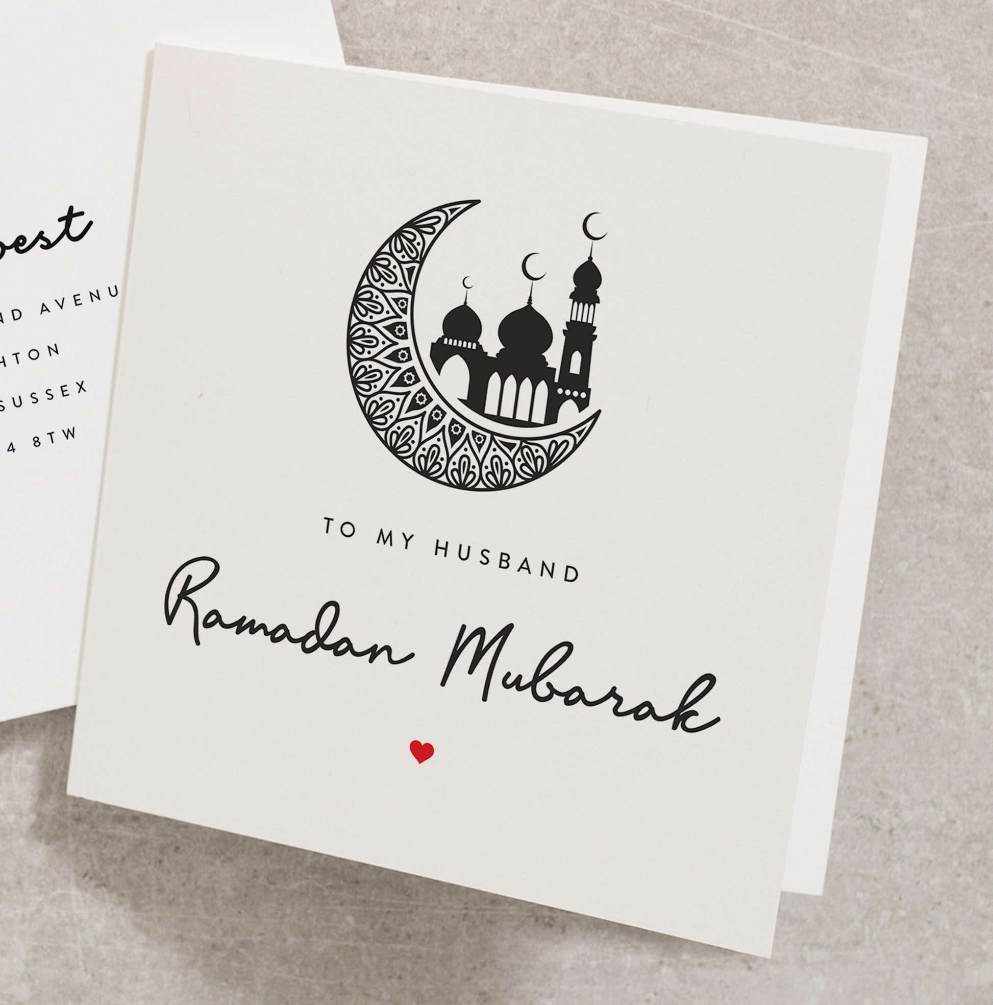 Ramadan Mubarak Card For Husband, Husband Ramadan Mubarak Card, Ramadan Card, Eid Mubarak Card, Ramadan Mubarak Card, Eid Card ED015