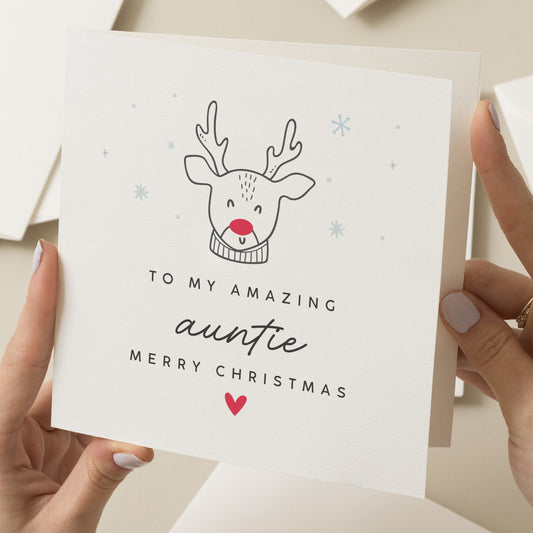 Auntie Christmas Card, Personalised Christmas Card For Auntie, Christmas Auntie Card, Cute Christmas Auntie Card, Aunt, Aunty, Xmas Gift