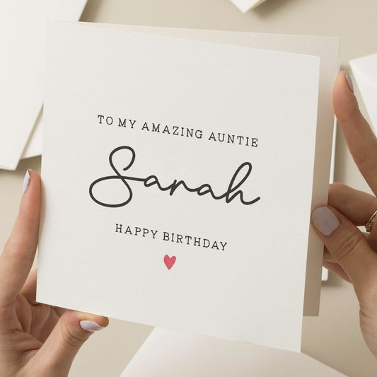 Happy Birthday Auntie Card, Amazing Aunty Birthday Card, Personalised Birthday Card For Aunt, Birthday Gift To Her, Birthday Gift For Auntie