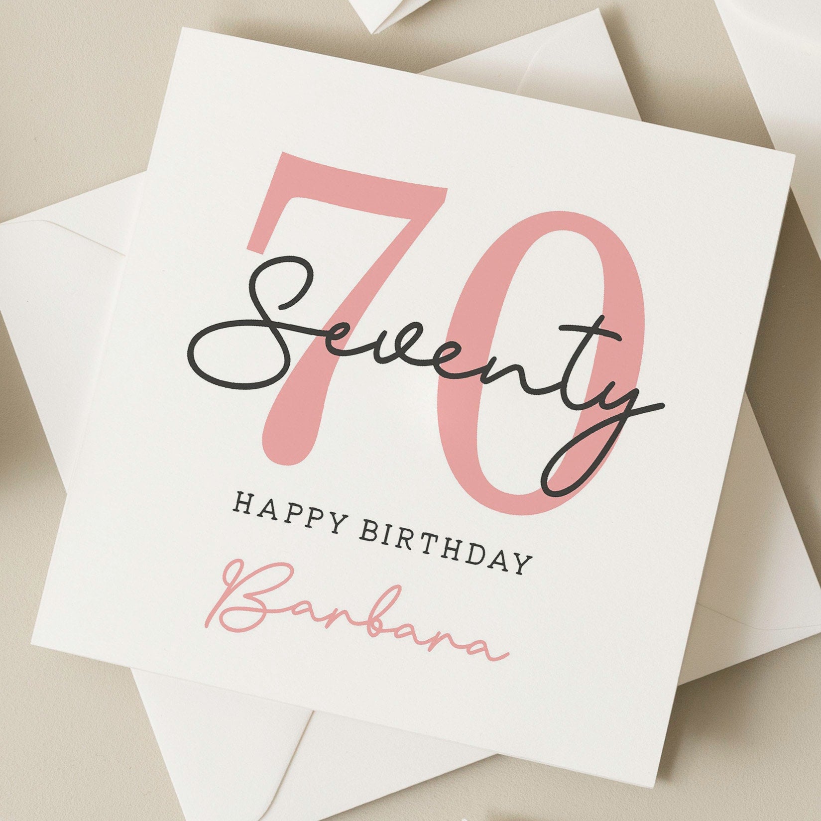 Personalised 70th Birthday Card, For Grandma, 70th Birthday Card For Mum, 70th Birthday Card For Auntie, 70th Birthday Gift For Her, Seventy