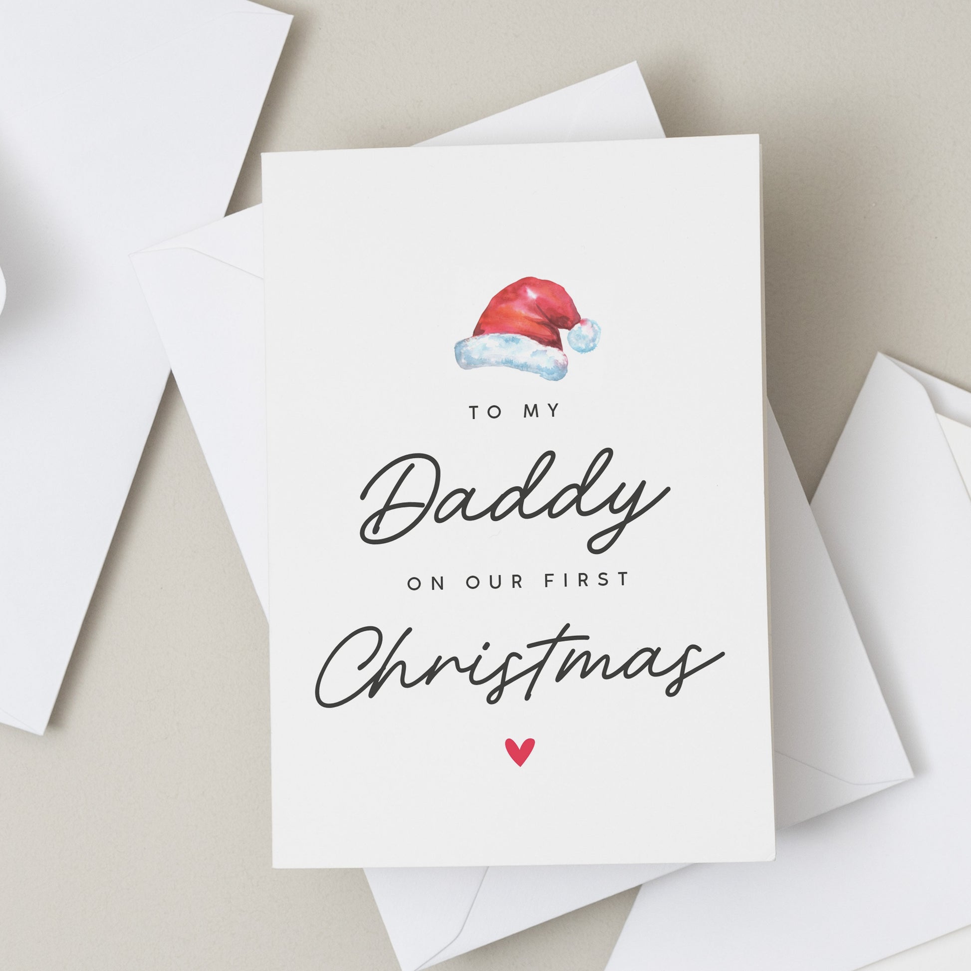 First Christmas As My Dad Card, 1st Christmas As A Daddy, Dad&#39;s First Christmas, Newborn Christmas Card, Christmas Card, Dad 1st Christmas