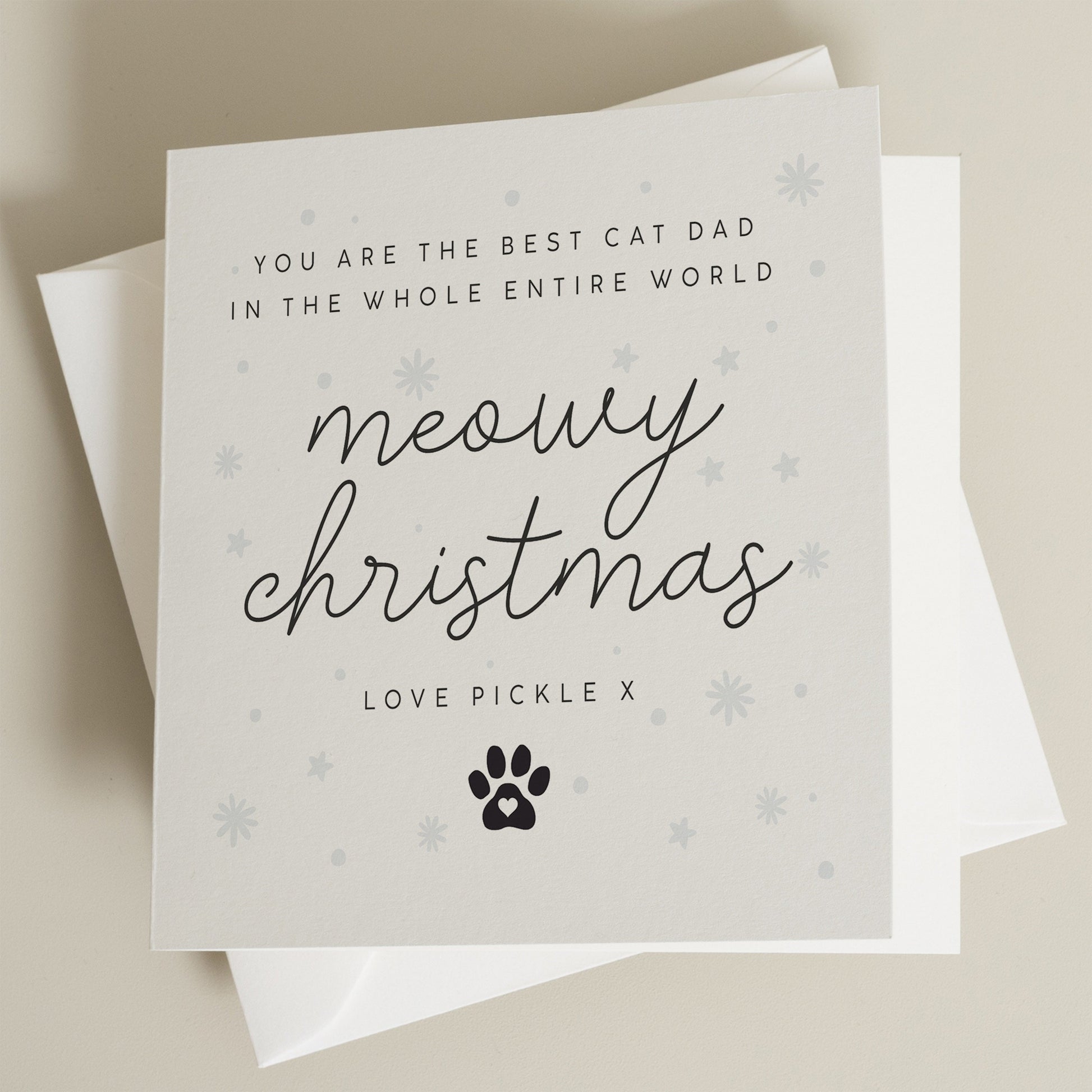 Cat Dad Christmas Card, Christmas Card From Cat, Cat Mum Christmas Card, Personalised Xmas Card, Christmas Card From Pet, Cat Parents