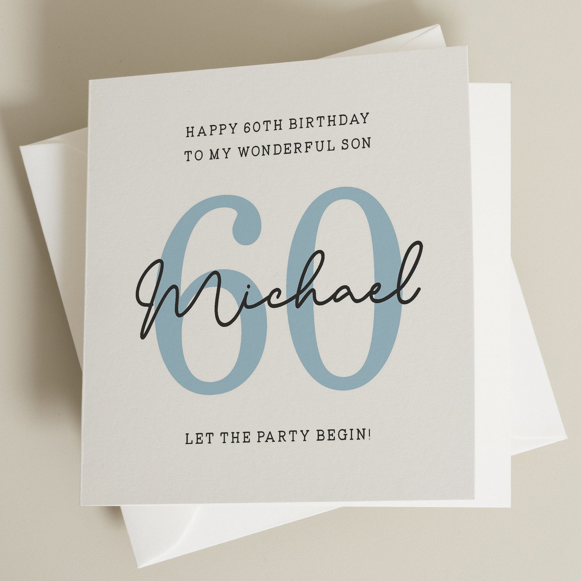 Personalised 60th Birthday Card For Son, Son 60th Birthday Card, 60th Birthday Card For Son, 60th Birthday Gift For Him, Sixtieth