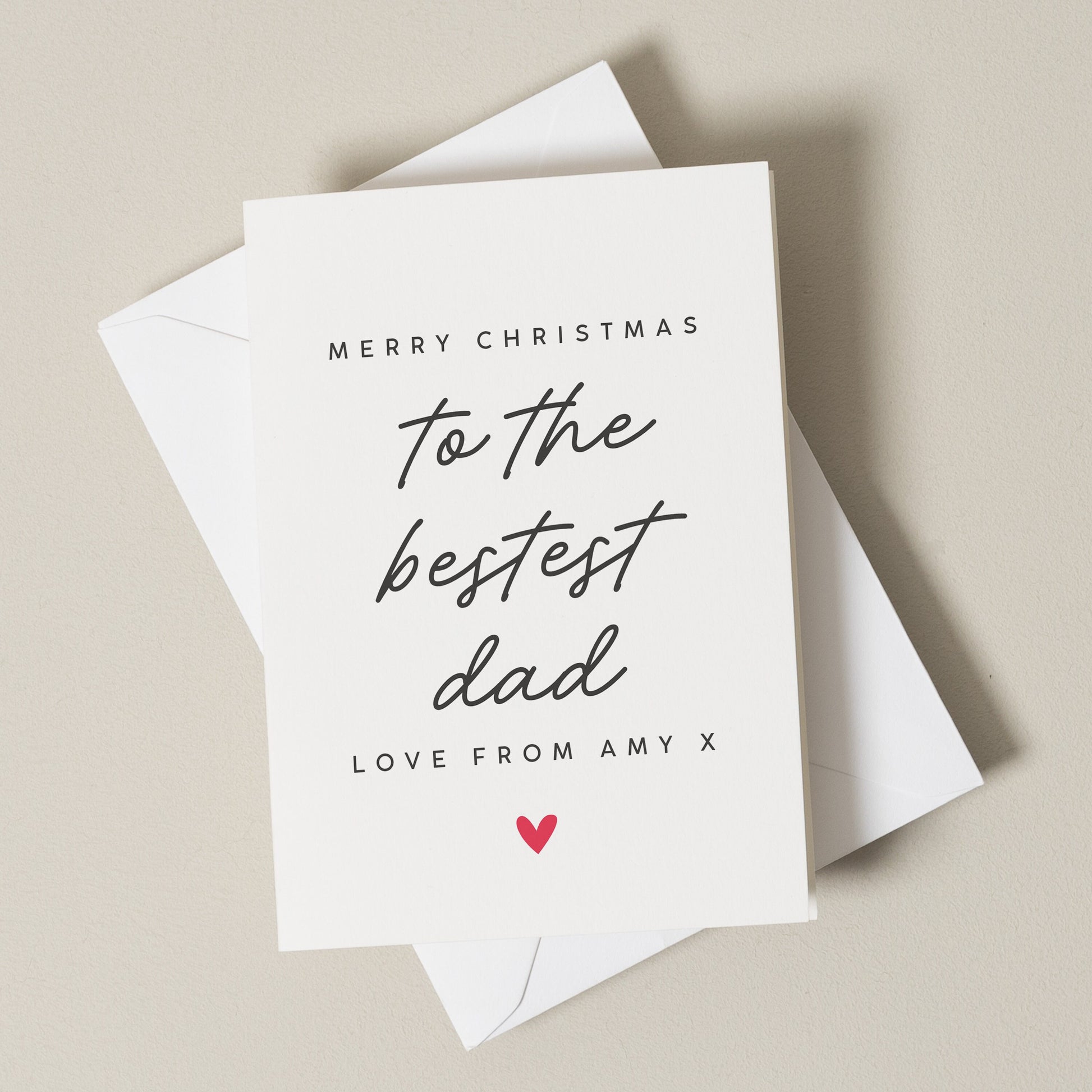 Personalised Dad Christmas Card, Best Dad Christmas Card, Christmas Card With Names, Christmas Card For Daddy, Christmas Card Dad