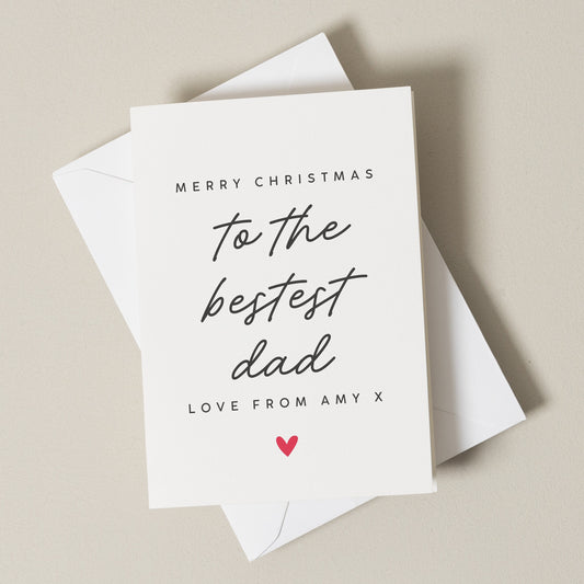 Personalised Dad Christmas Card, Best Dad Christmas Card, Christmas Card With Names, Christmas Card For Daddy, Christmas Card Dad