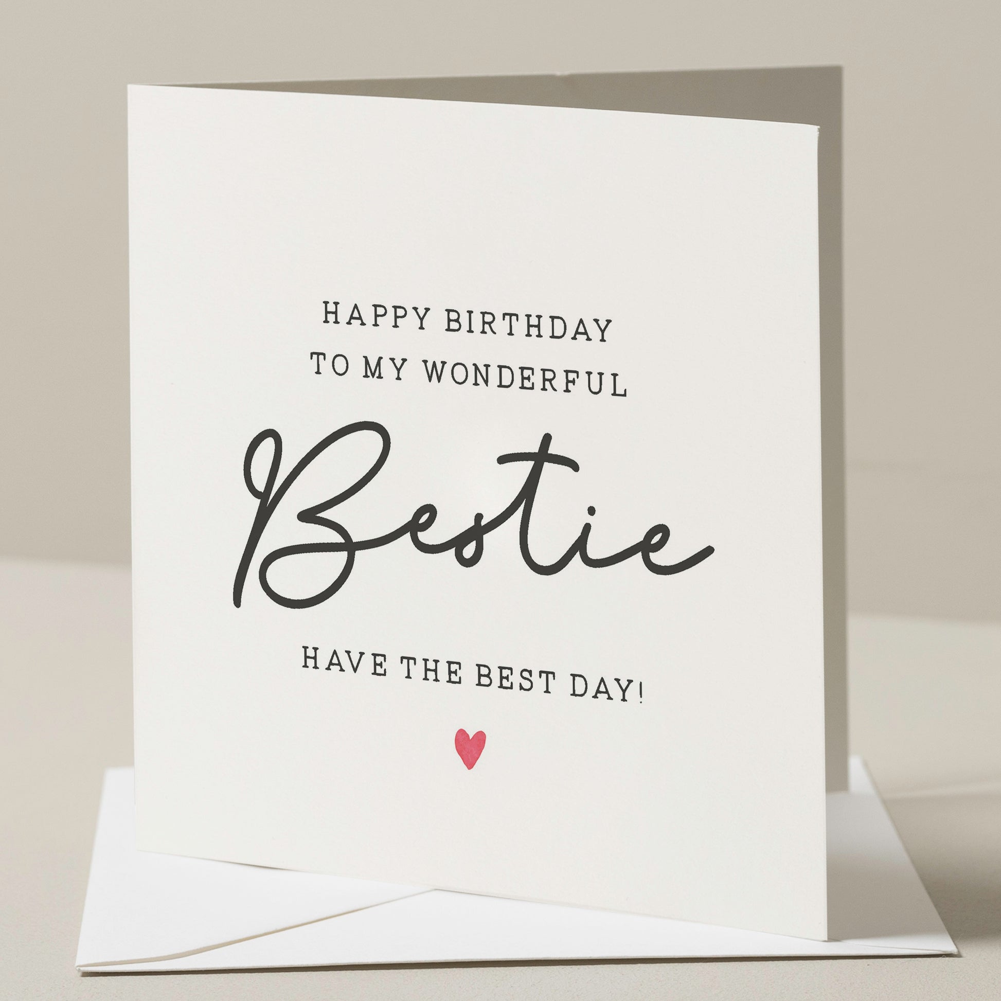 Gift For Best Friend Birthday, Bestie Birthday Card, Happy Birthday World&#39;s Greatest Bestie Card, Birthday Card For Bestie, Friend Birthday