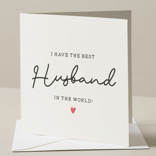 Husband Birthday Card, The Best Husband Card For Him, Romantic Card For Husband, Birthday Gift For Him, Happy Birthday Husband, Card For Him