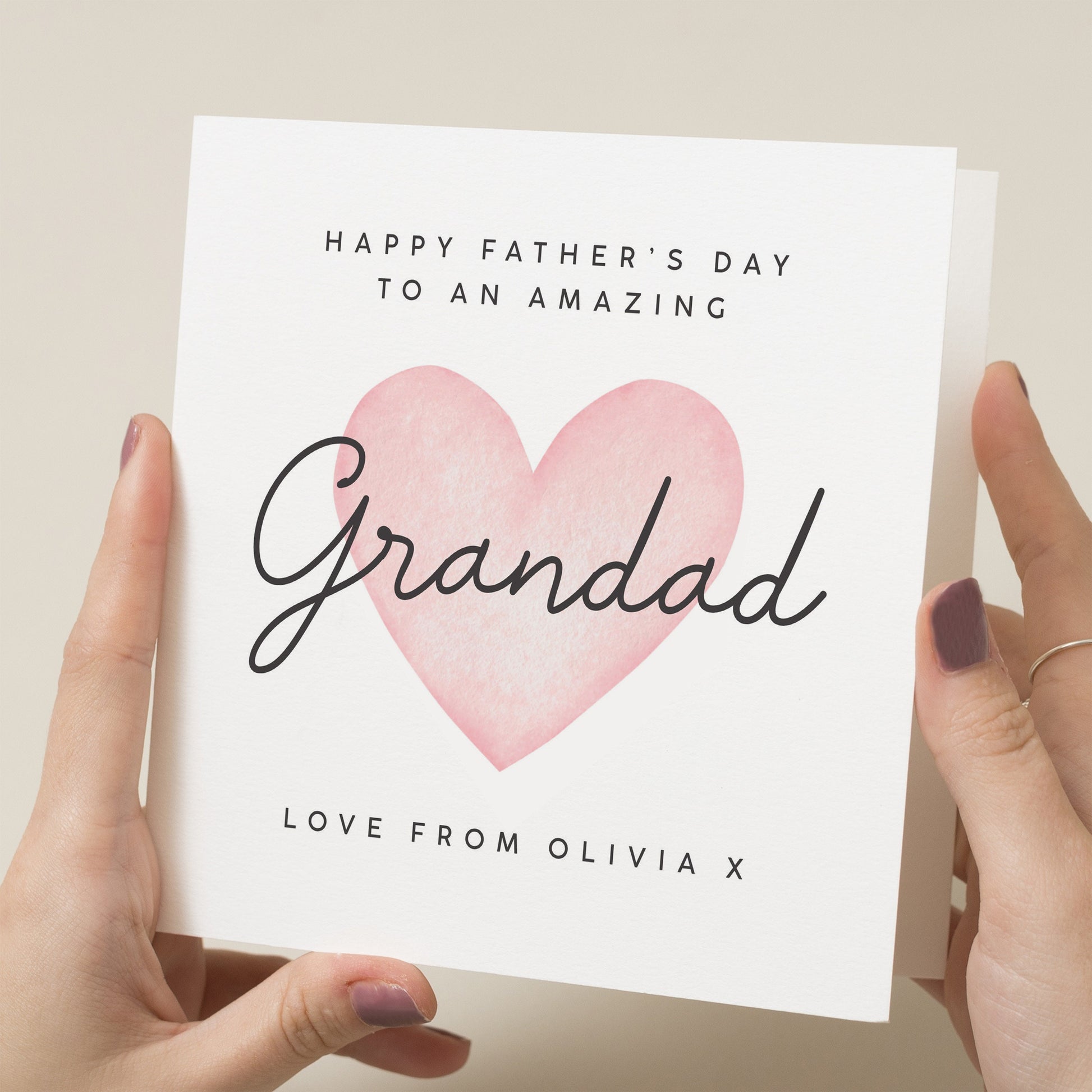 Personalised Fathers Day Card Grandad, Grandad Fathers Day Gift, Happy Fathers Day Card, Cute Fathers Day Card From Granddaughter, Grandson