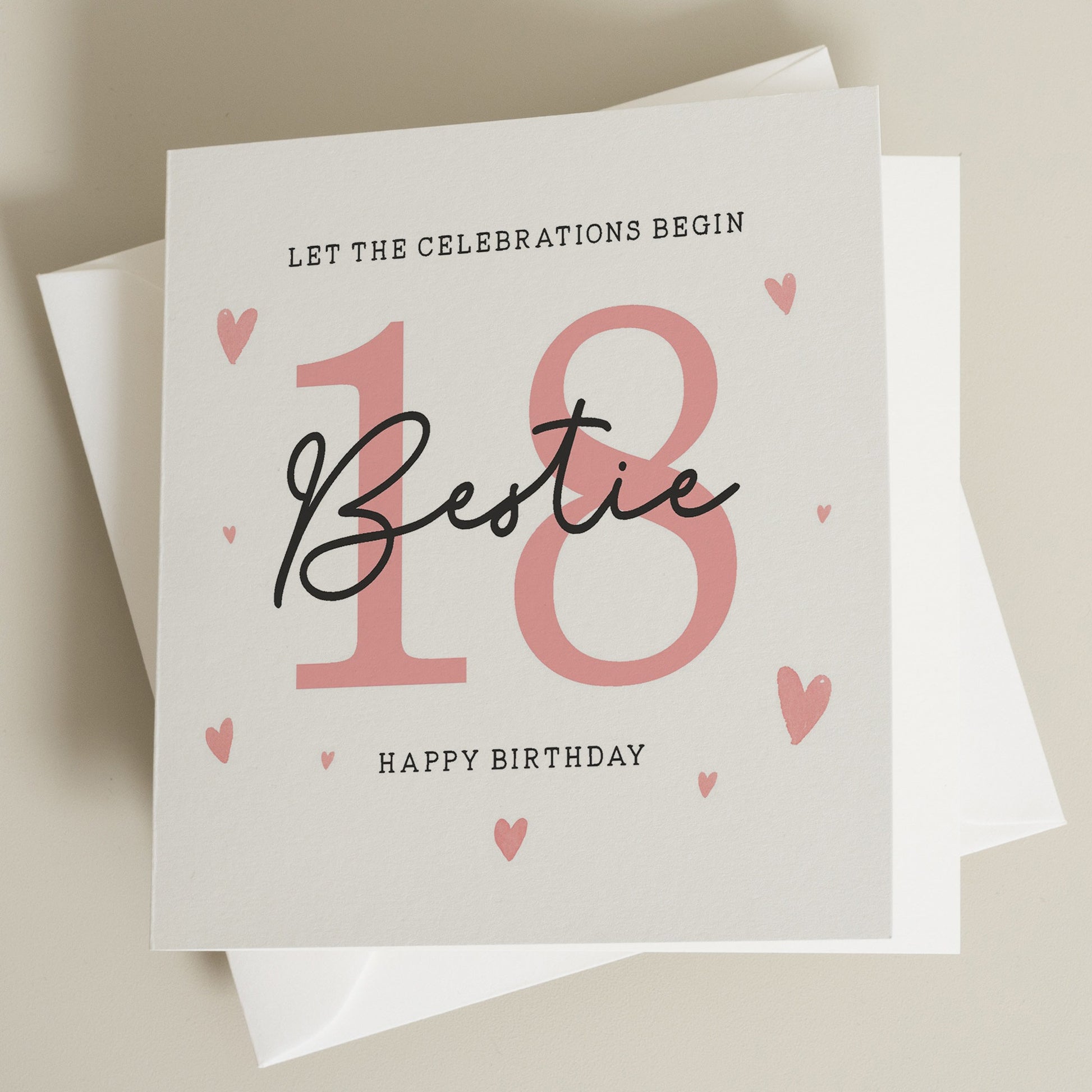 18th Birthday Card For Bestie, Best Friend Birthday Card, Eighteenth Birthday Card, Birthday Gift For Her, Bestie Birthday, 18th Gift