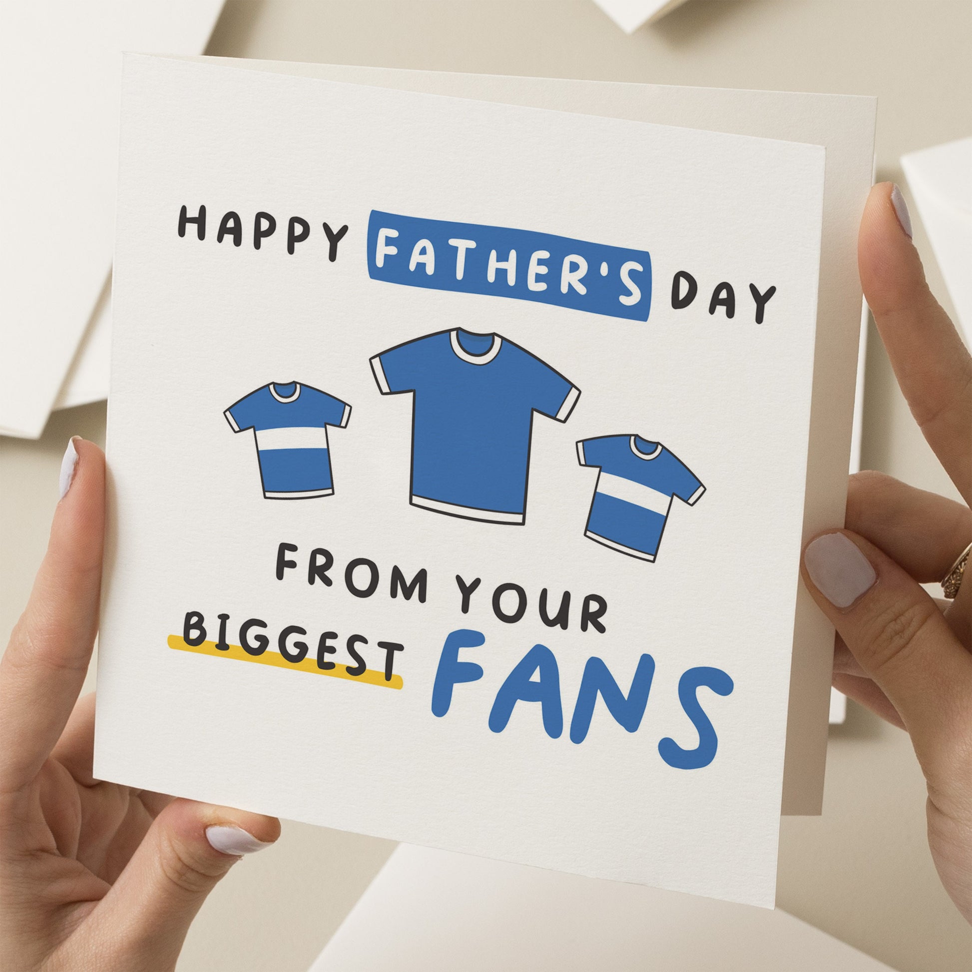 Football Fathers Day Gift For Dad, Biggest Fan Card For Fathers Day, Football Lover Card, Happy Fathers Day Card For Him, Cute Card For Dad