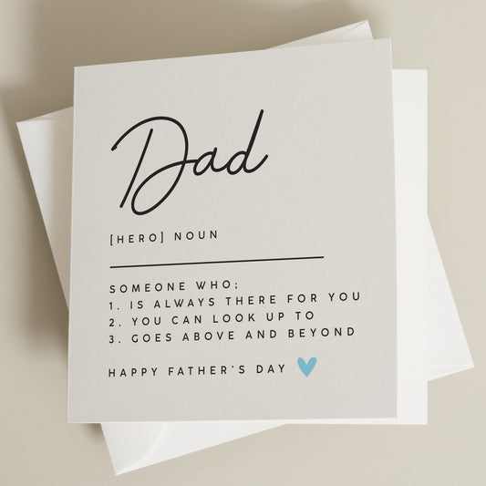 Simple Fathers Day Card For Dad, Thank You Dad Fathers Day Card, Dad Fathers Day Gift, Fathers Day Card From Daughter, From Son, Cute Card