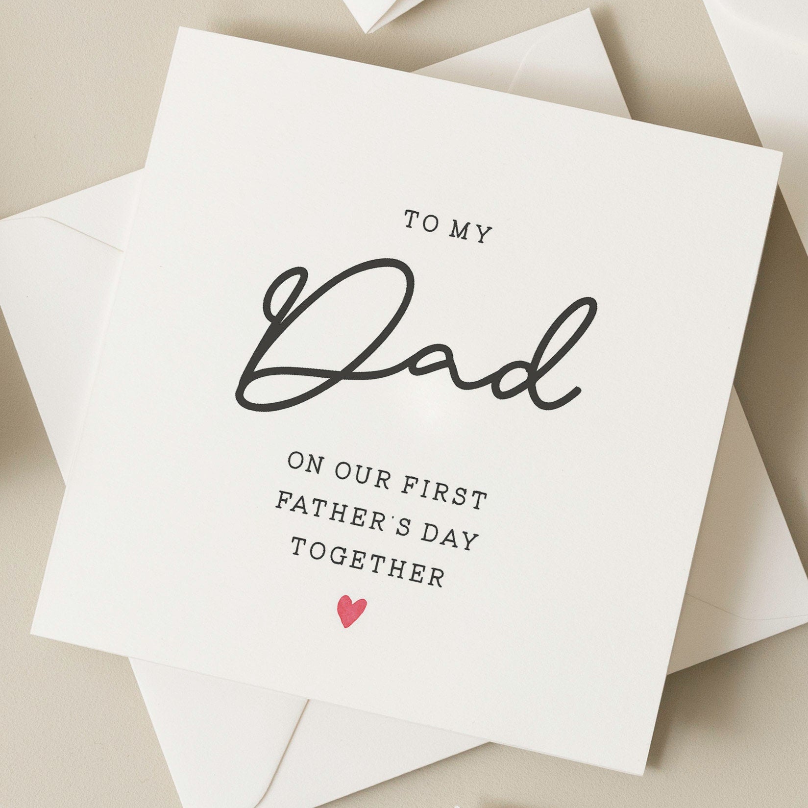 Our First Fathers Day Together Card, Cute Fathers Day Card For Dad, Fathers Day Card From Baby, 1st Fathers Day Card For Him, To Dad