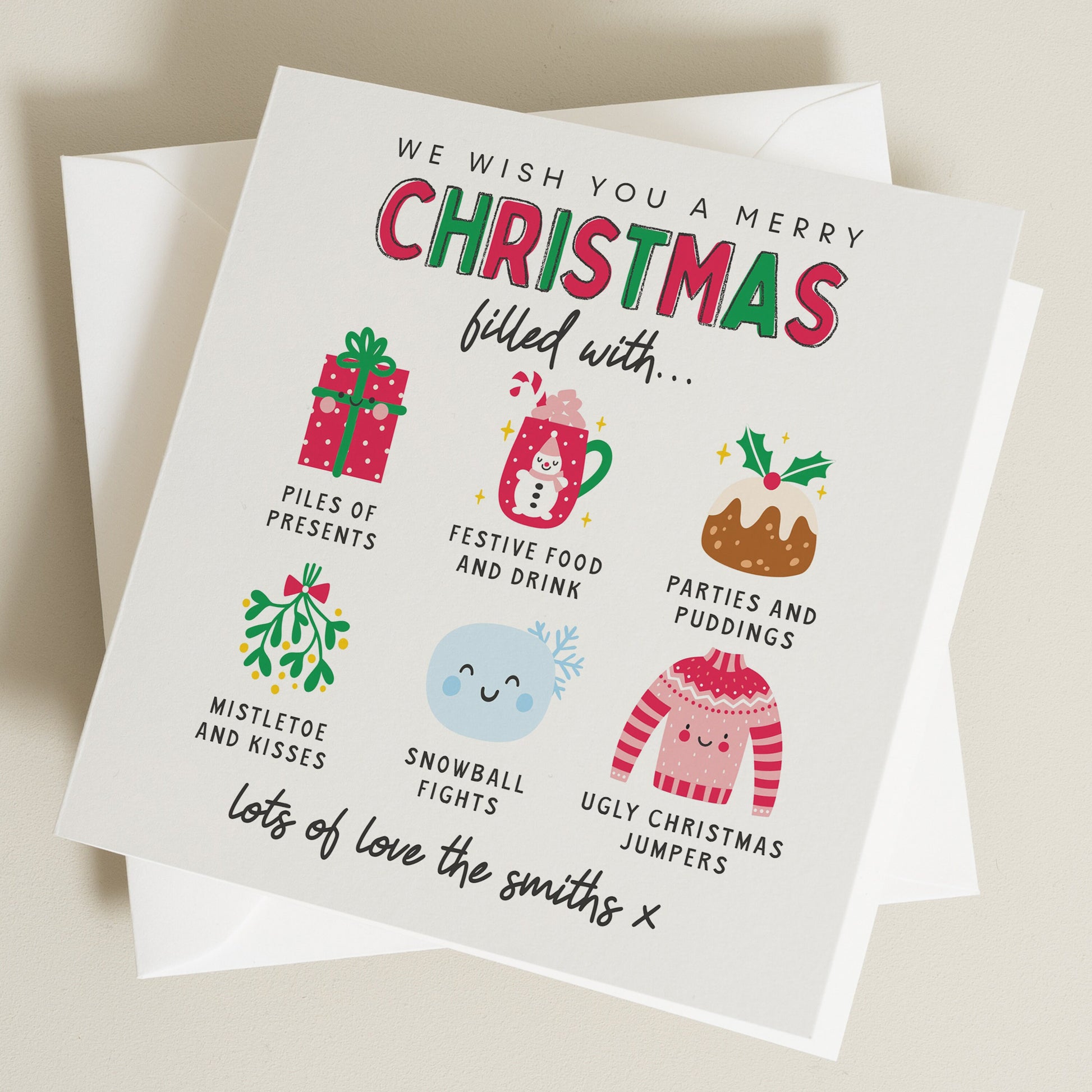 Cute Christmas Card, Funny Personalised Christmas Card, Boyfriend Christmas Card, Romantic Christmas Card, Family Christmas Card