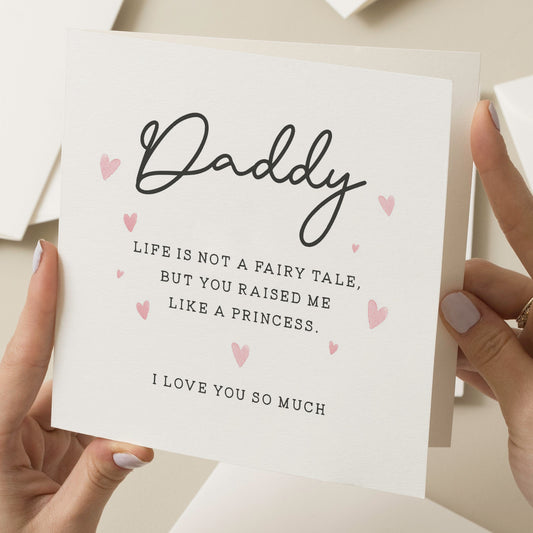 Cute Fathers Day Card From Daughter, Fathers Day Gift For Daddy, Thankyou Daddy Card, Simple Fathers Day Card For Daddy, From Your Princess