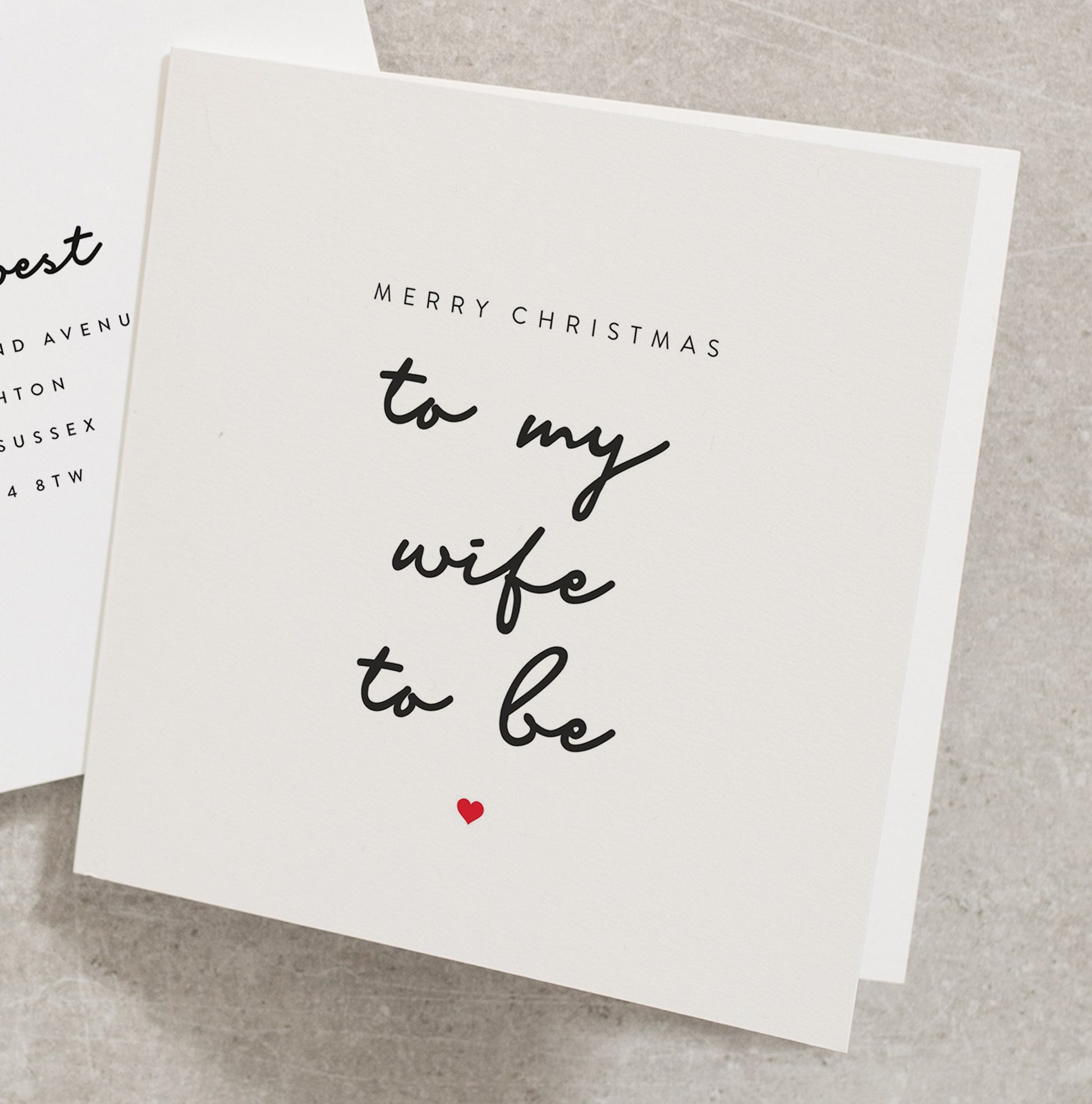 Wife To Be Christmas Card for Her, Romantic Girlfriend Christmas Card From Partner, Fiancée Christmas Card For Future Wife CC522