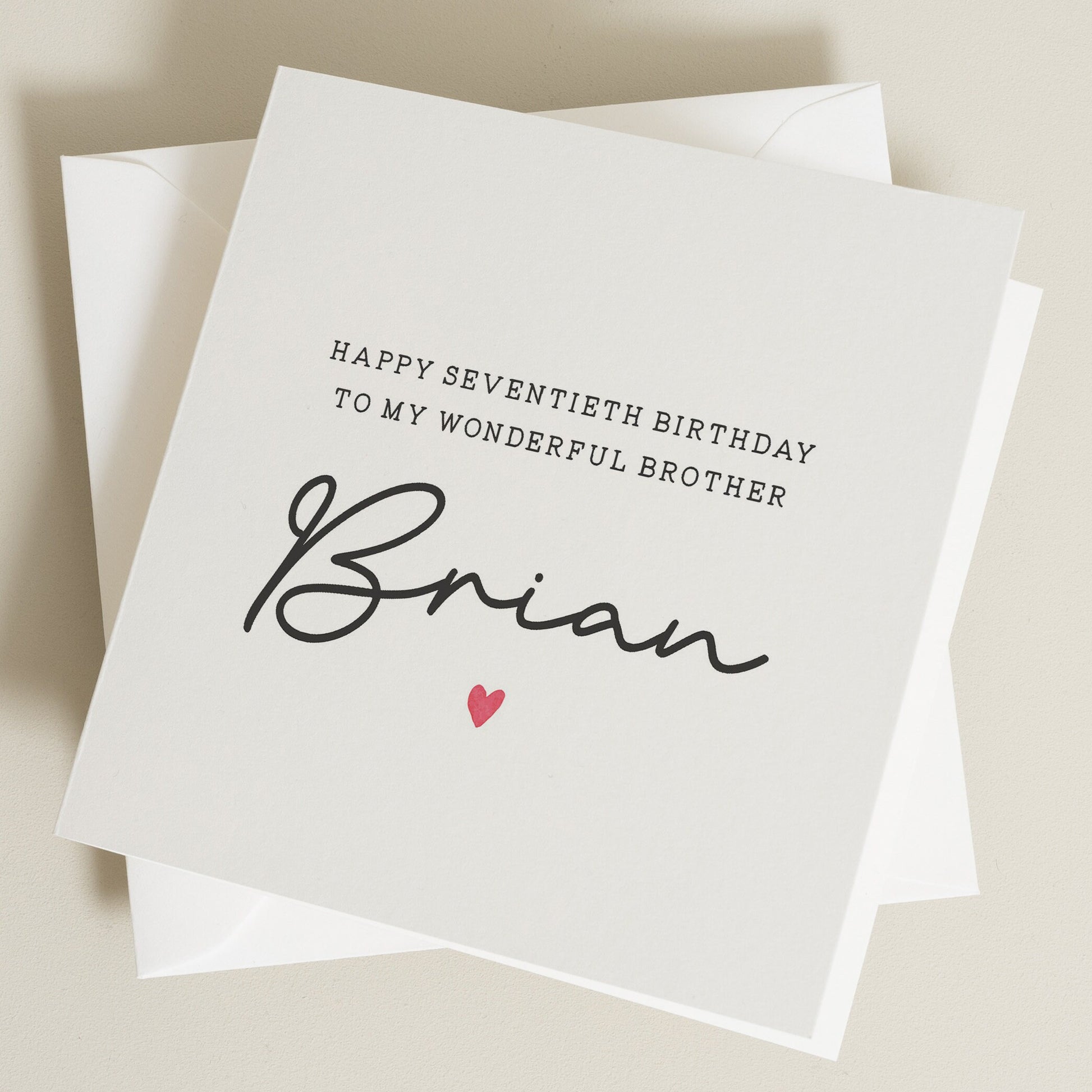 70th Birthday Brother Card, Birthday Card For Brother, Personalised 70th Birthday Gift To Brother, Seventieth Birthday Card, Brother Gift