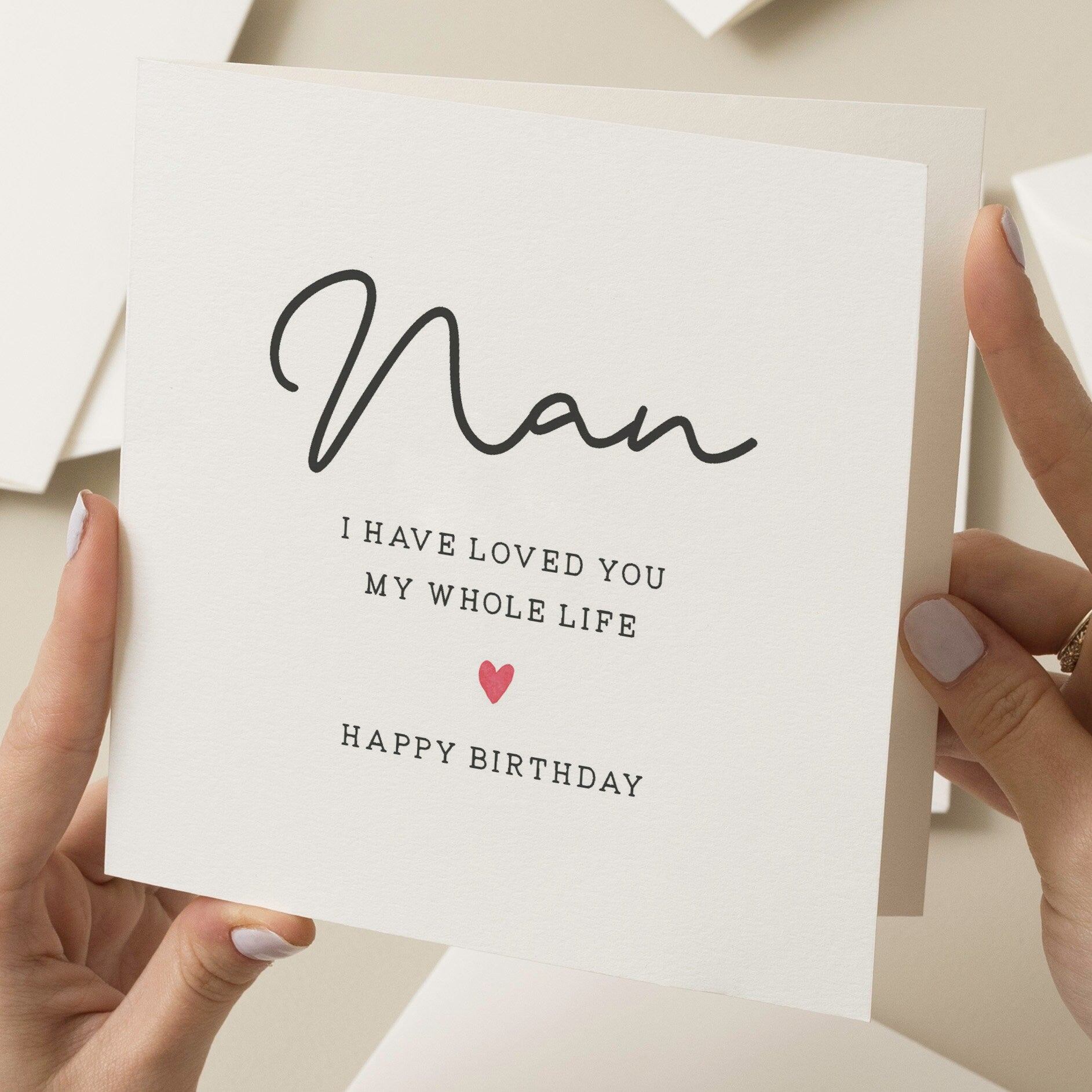 Nan Birthday Card, Birthday Gift For Nan, Wonderful Birthday Card To Nan, Simple Birthday Card To Nan, Nanny Birthday Gift, For Grandma