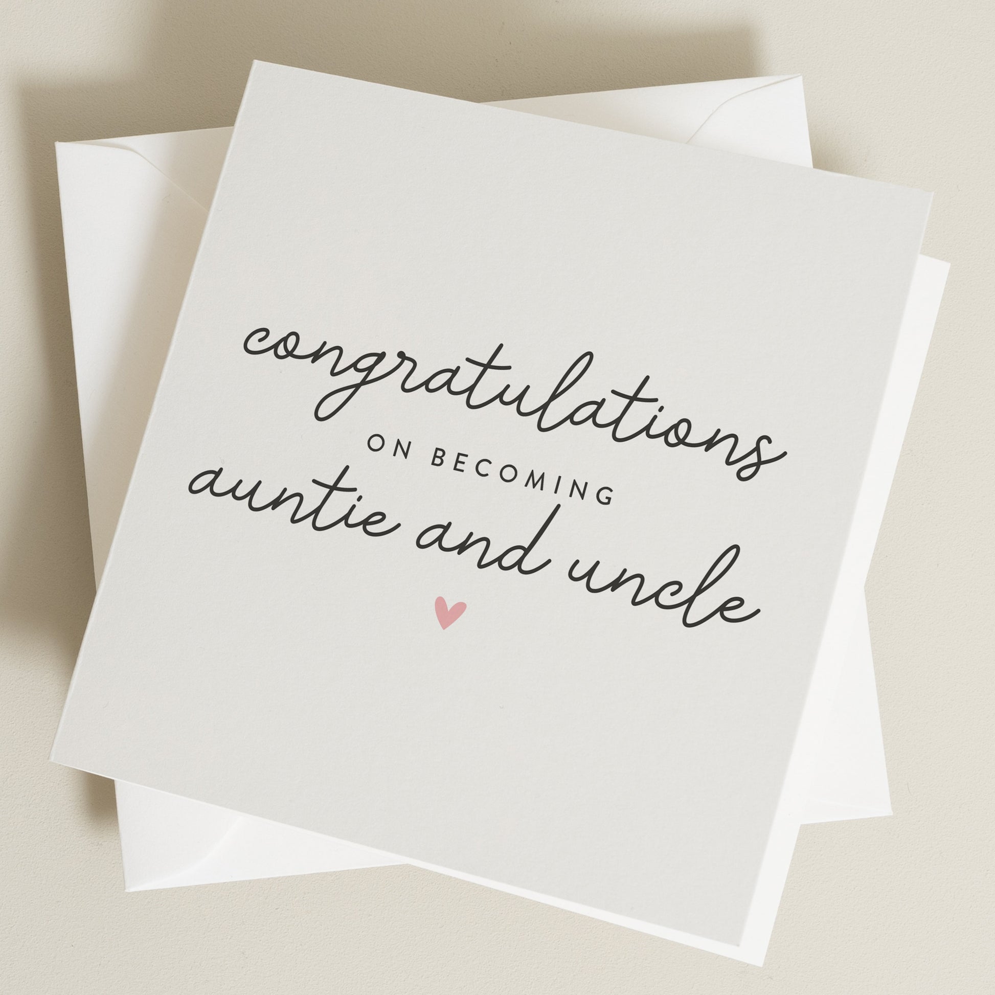 Pregnancy Reveal Card For Auntie, Pregnancy Announcment Card, Congratulations on Becoming Auntie and Uncle, Surprise Baby Announcement Card