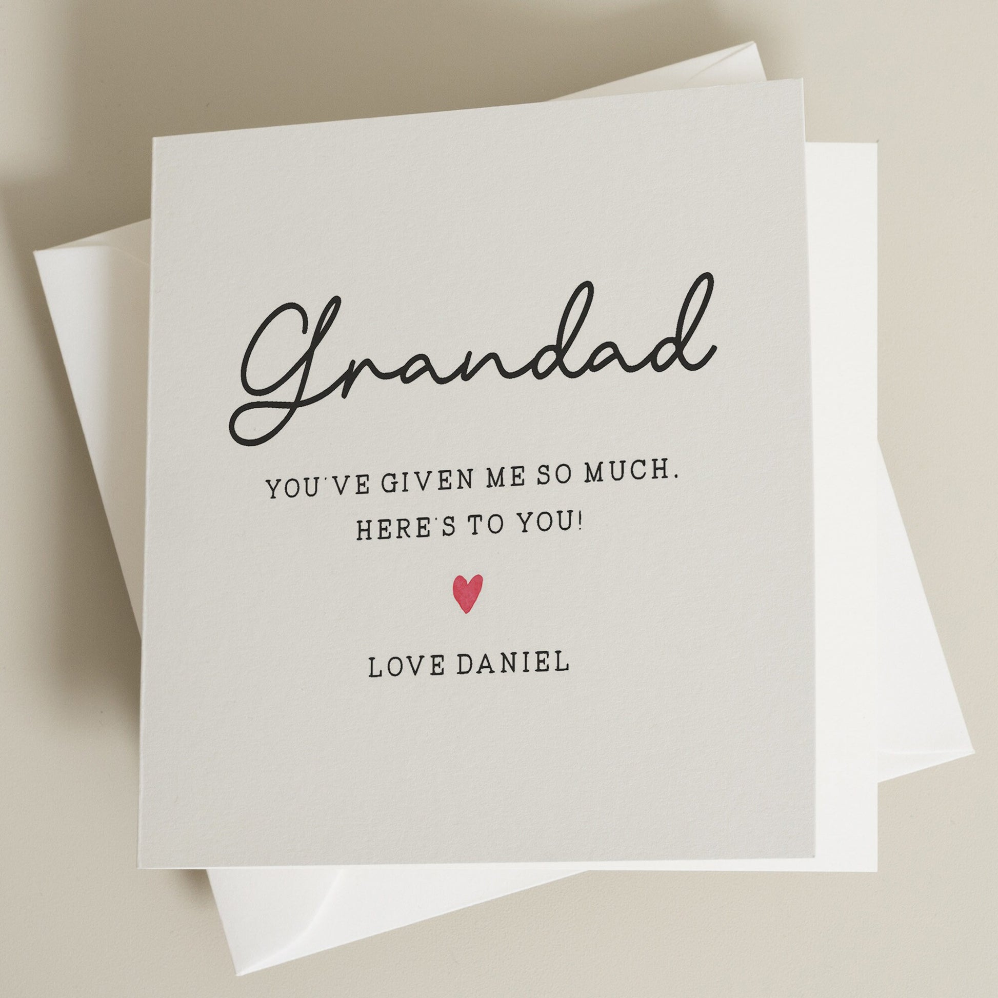 Thankyou Grandad Fathers Day Card, Personalised Fathers Day Card For Grandad, Grandad Fathers Day Card From Granddaughter, From Grandson