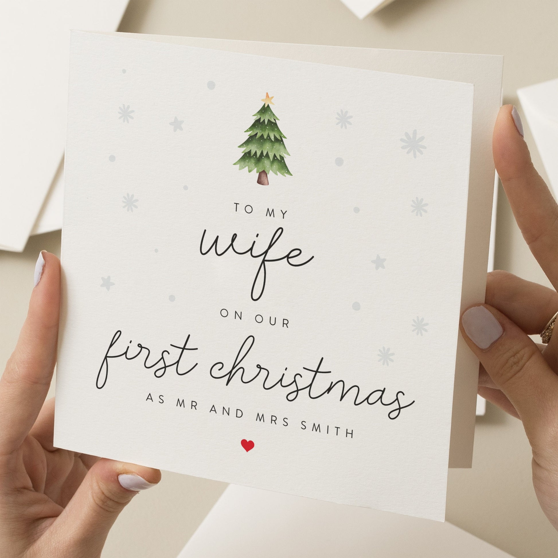 First Christmas As Mr and Mrs, Christmas Card For Wife on First Christmas, Wife on Our First Christmas, Xmas, Christmas Gift, Man, Woman